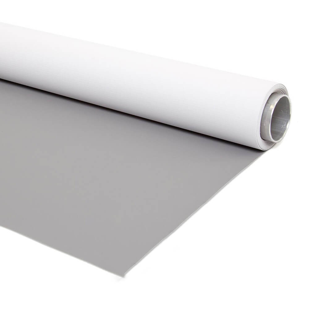 2x4m Dual Sided Reversible Grey/White Matte Vinyl Backdrop - Photography Studio Background for Portraits, Product Shoots & Video Production