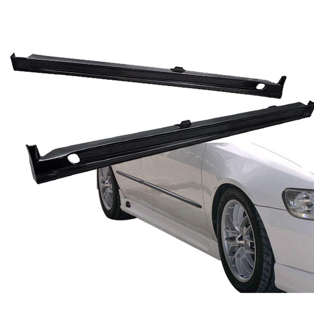 FREEMOTOR802 Side Skirts for 1998-2002 Honda Accord Sedan - J Style Unpainted Black PU Rocker Panels | Car Body Kit Upgrade for Enhanced Style & Protection