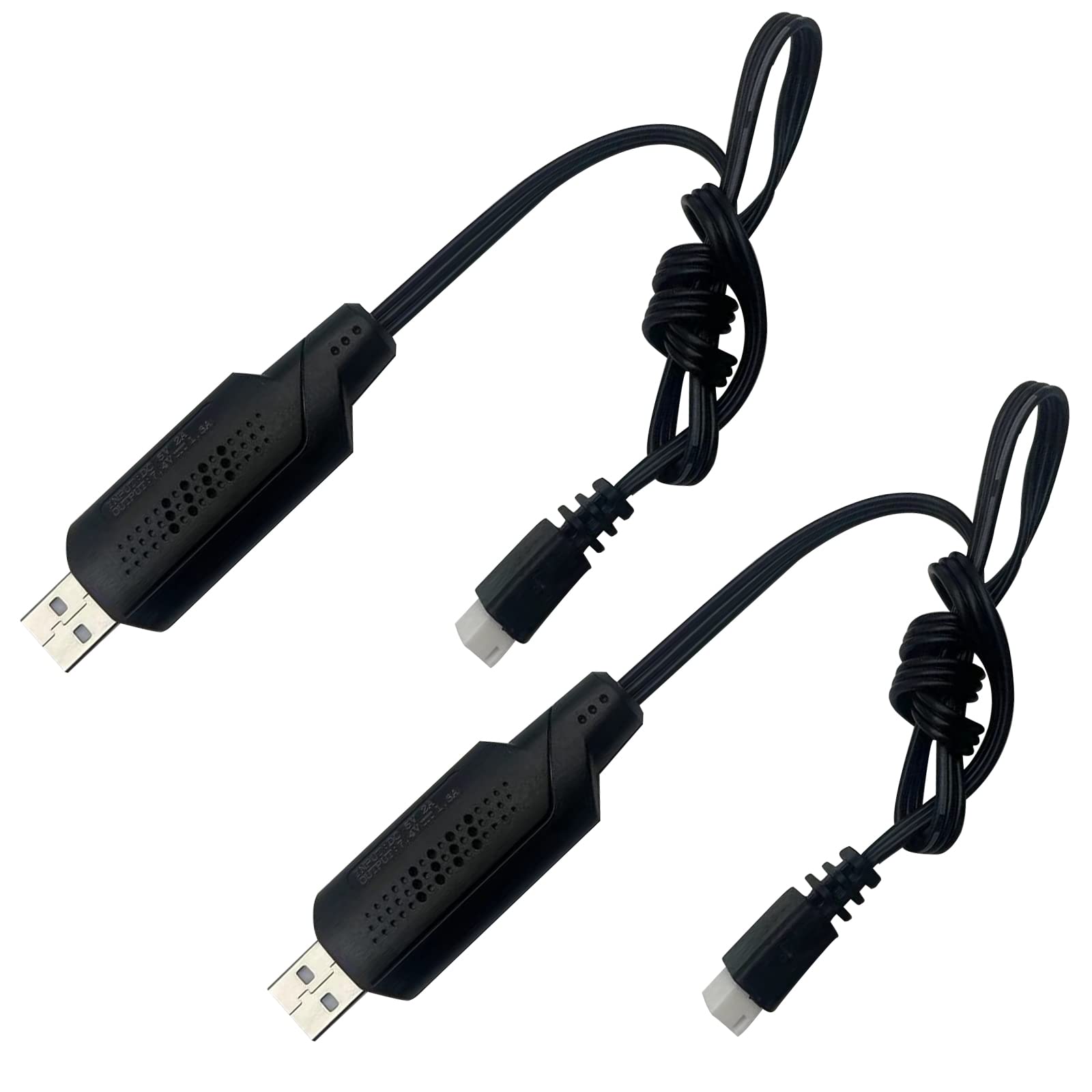 7.4V Lipo Battery Charger with HX-3P Connector - 2S RC Battery Charger & Balancer for FPV Drones, RC Cars, Quadcopters - Fast Charging & Safe Protection (2 Pack) - Perfect for Racing, Aerial Photography & Outdoor RC Adventures