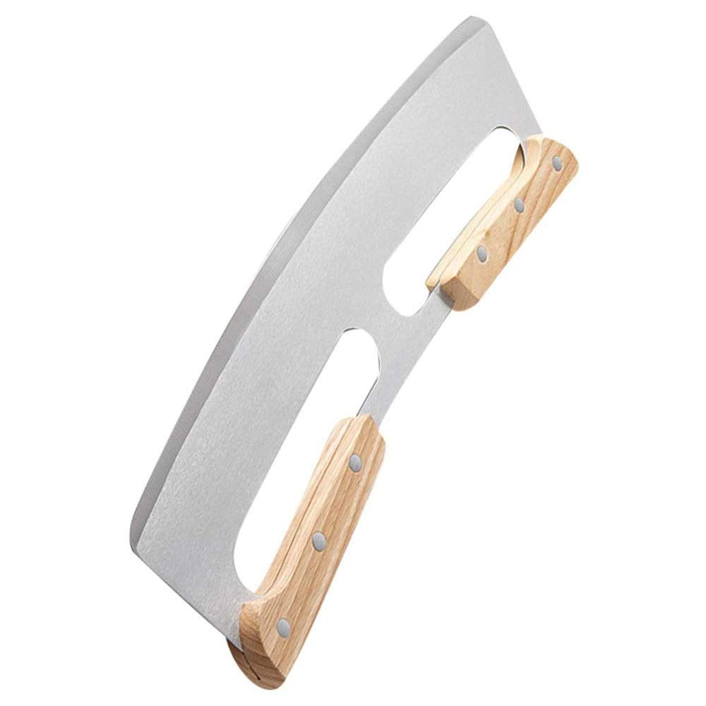 HnF Pizza Cutter - Professional Rocker Style Pizza Slicer with Non-Slip Dual Handles | Sharp Stainless Steel Blade for Perfect Slices | Ideal for Home Kitchen, Restaurants & Pizza Parties