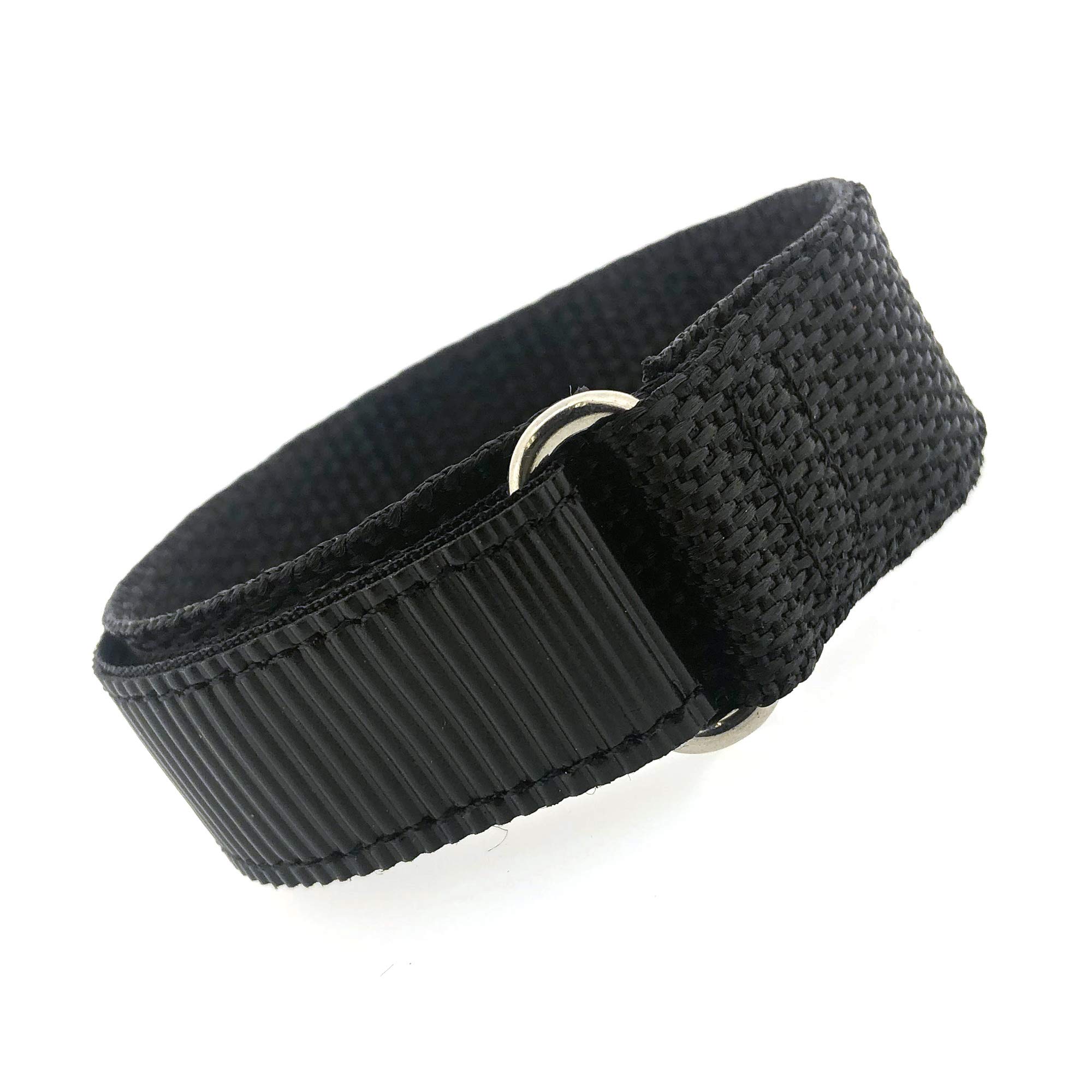 Premium Nylon Watch Band - One Piece Wrap Sport Strap with Adjustable Hook & Loop Closure - 18mm Black Strap for Men & Women - Perfect for Running, Hiking & Outdoor Activities