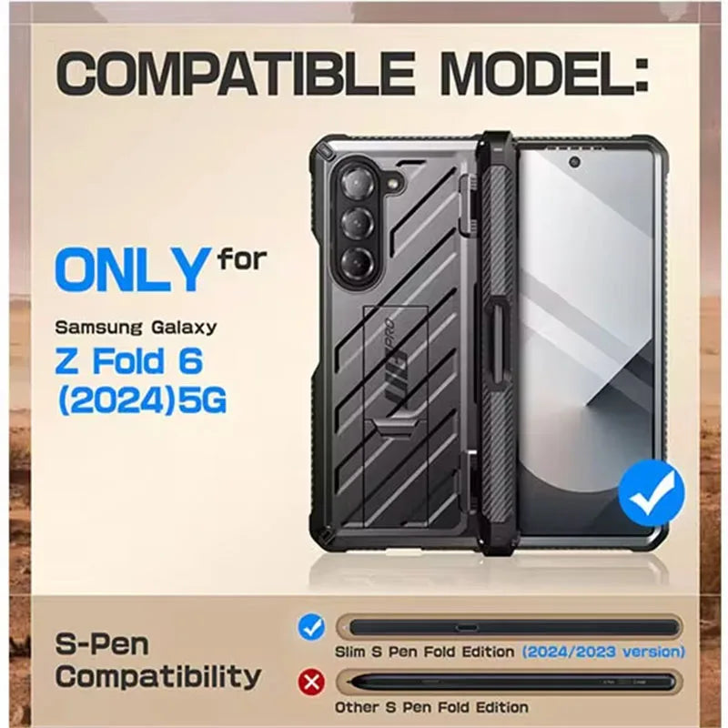 SUPCASE Unicorn Beetle Pro Rugged Case for Samsung Galaxy Z Fold 6 - Shockproof Protective Cover with Built-in Screen Protector | Perfect for Outdoor, Work & Travel Use
