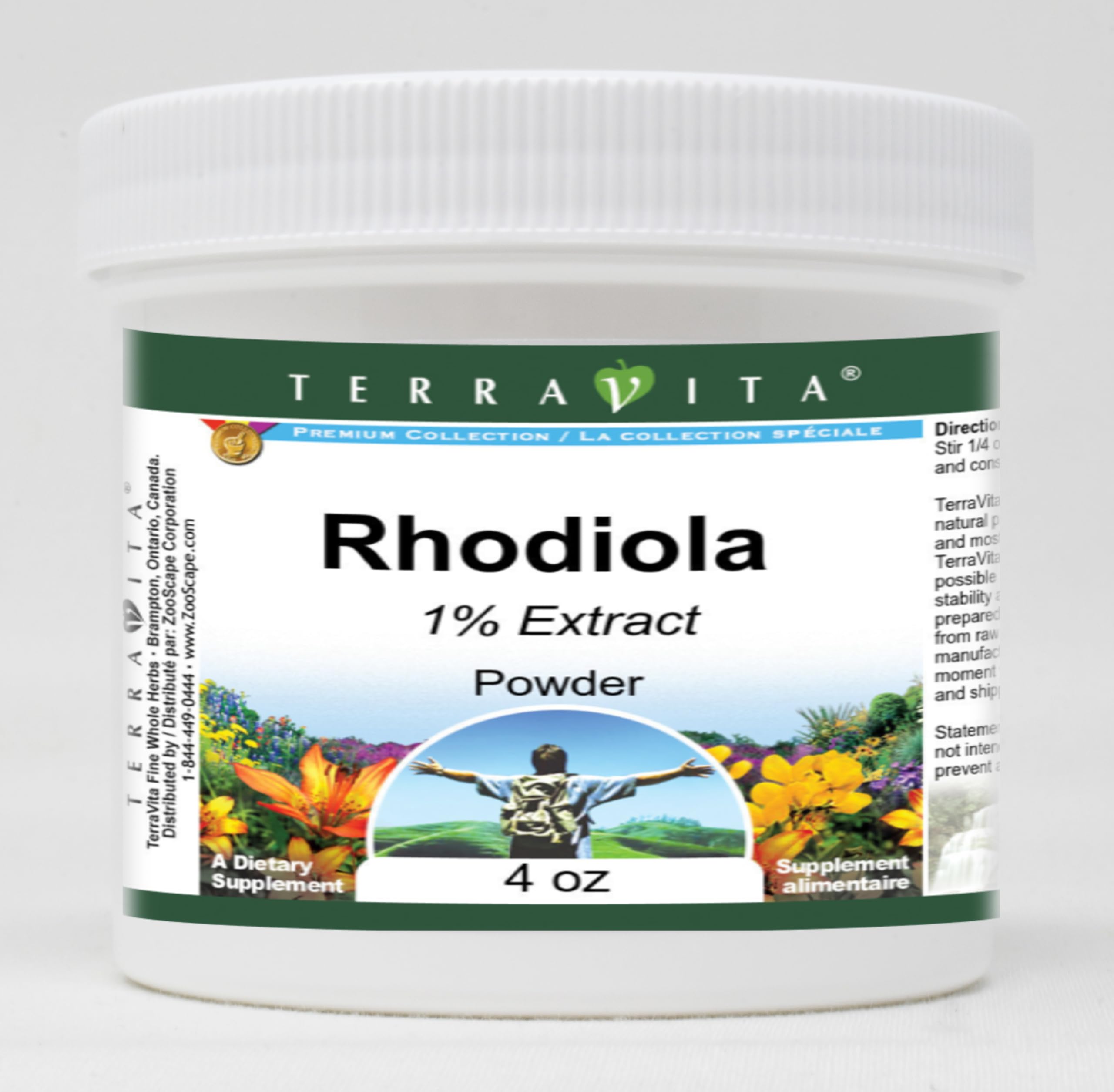 Premium Rhodiola Rosea 1% Powder (4 oz) - Natural Adaptogen for Stress Relief & Energy Boost - Supports Mental Clarity & Physical Endurance - Perfect for Tea, Smoothies & Supplement Blends (ZIN: 521287)
