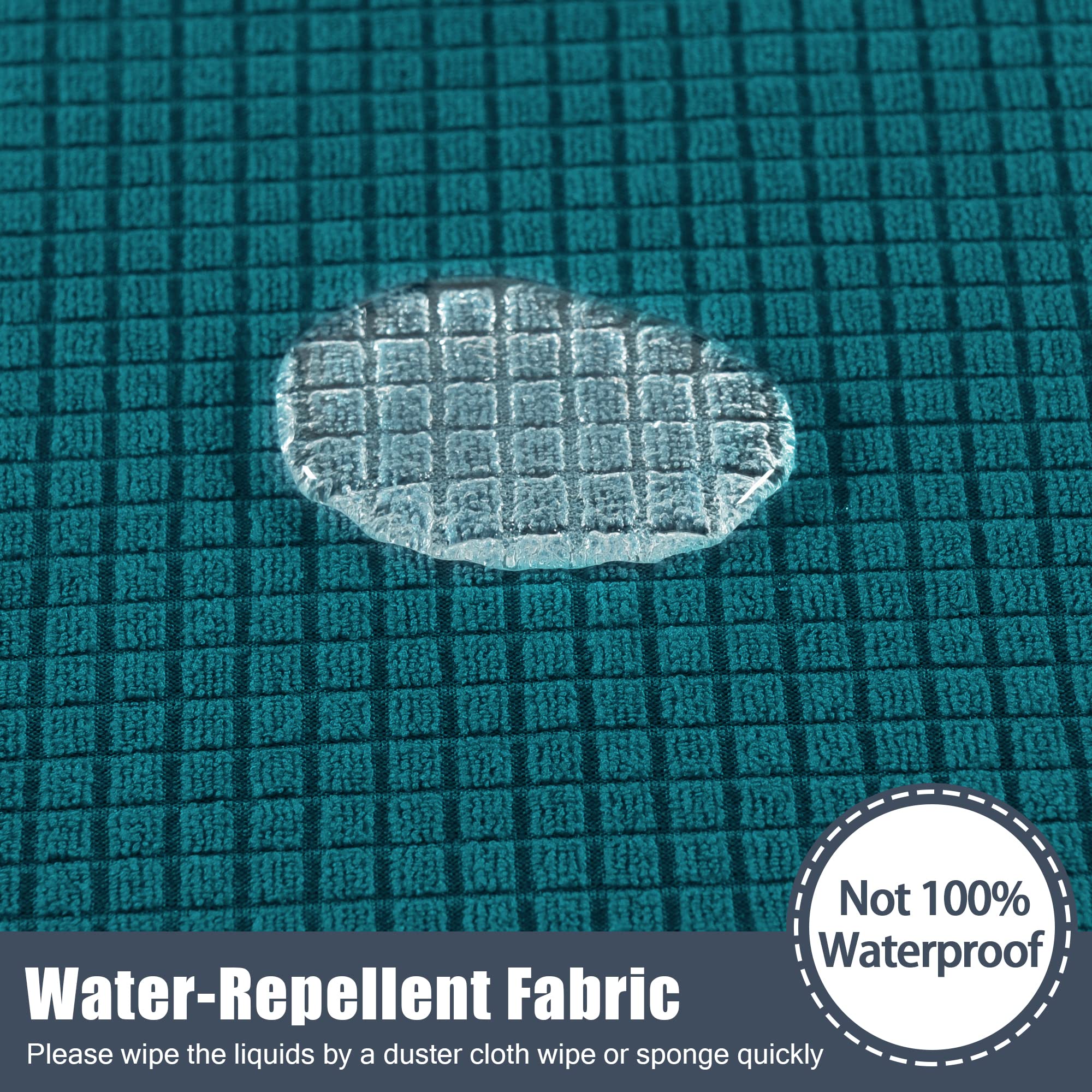 Waterproof Stretch Sofa Slipcover - Soft Elastic Furniture Protector for Couches, Kids & Pets - Peacock Blue Medium Size - Perfect for Living Room, Family Room & Pet-Friendly Homes