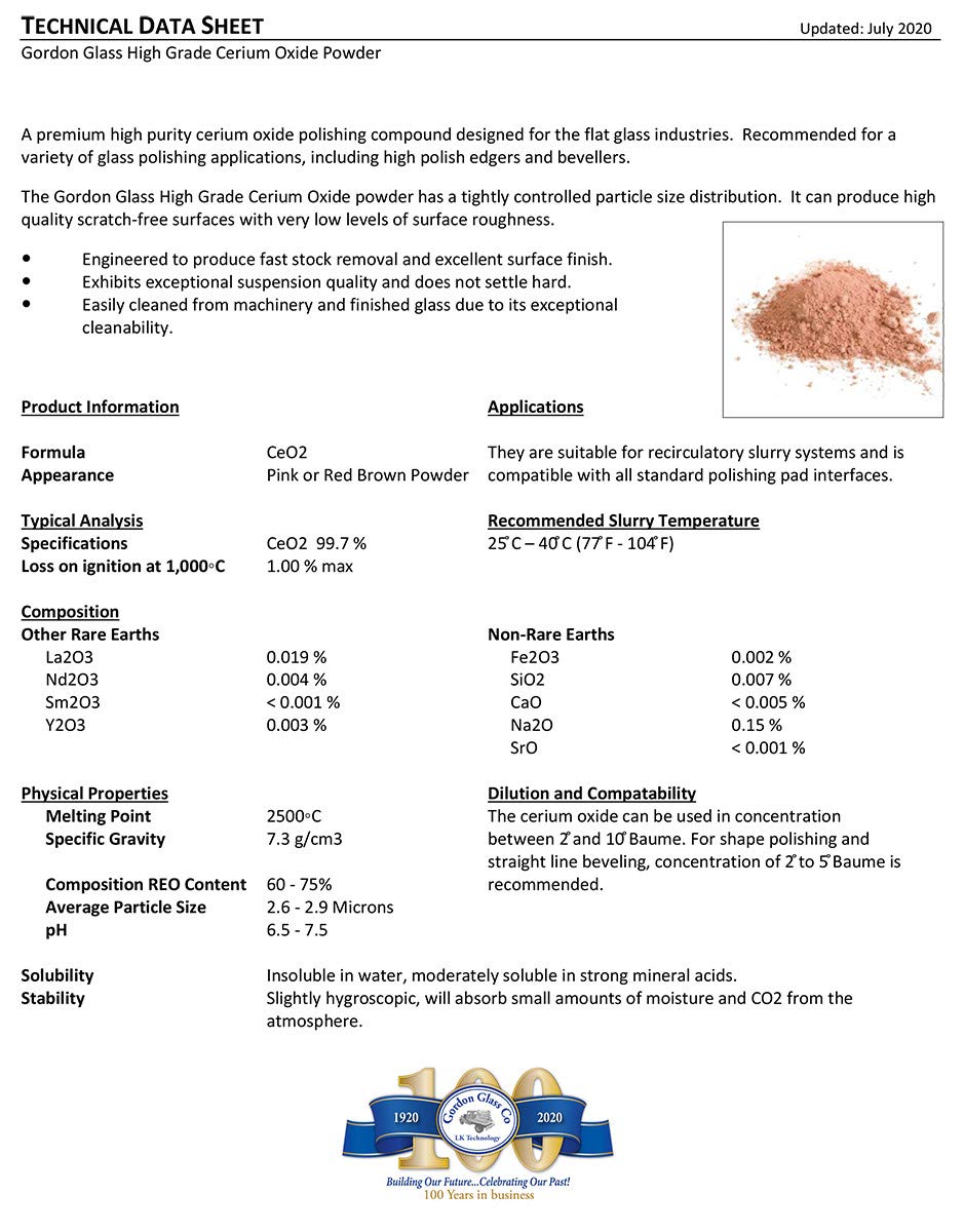Gordon Glass™ Premium Cerium Oxide Polishing Powder - 5 Lbs for Glass Restoration, Jewelry Polishing & DIY Projects