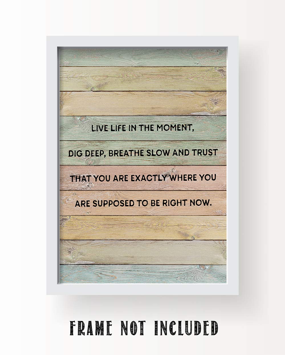 Inspiring Quotes Wall Art - Zen Decor for Home & Office, 11x14 Unframed Print