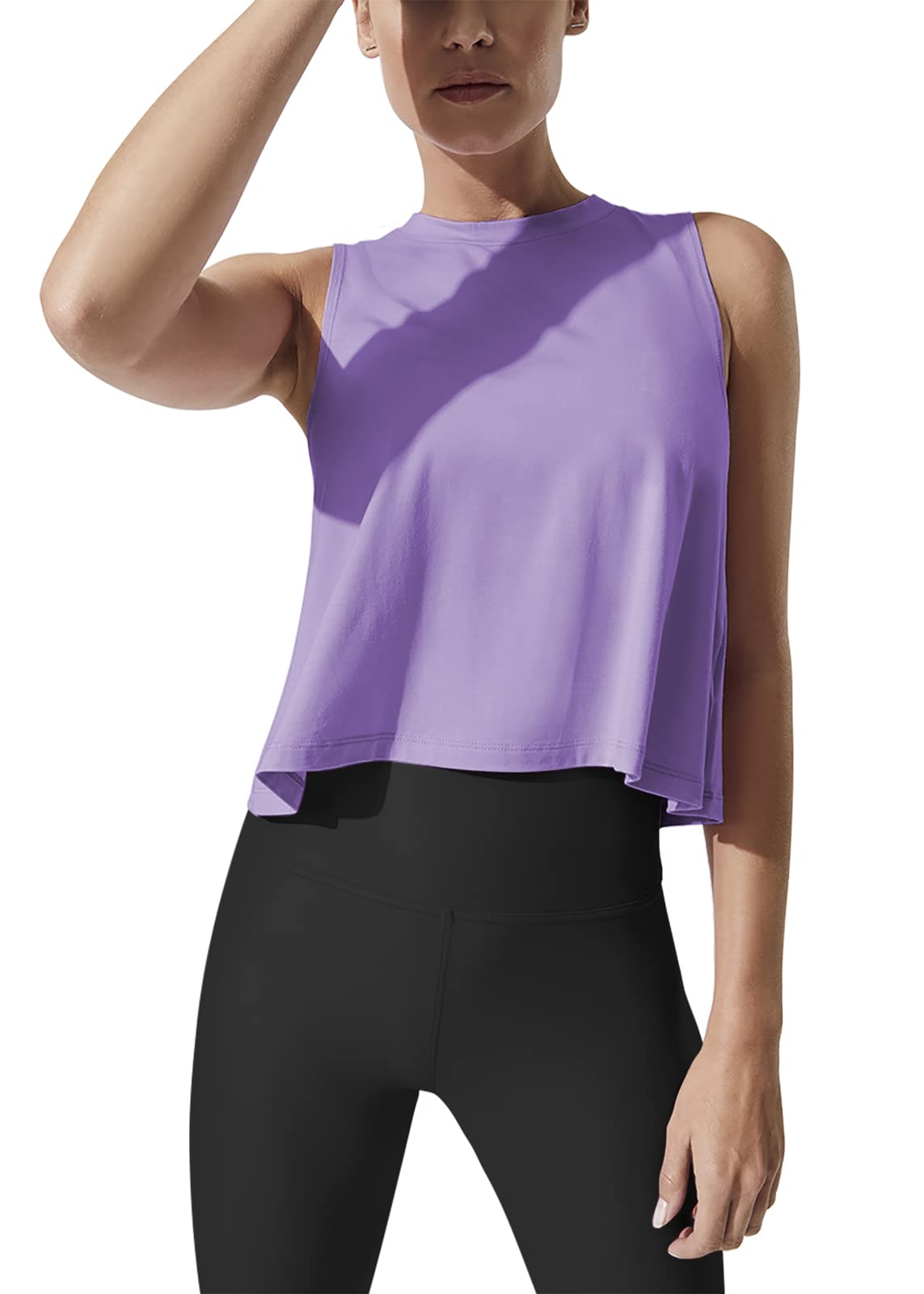 Stylish Mippo Crop Tops for Women - Breathable Workout Shirts, Flowy Cropped Tank Tops for Yoga, Gym & Summer Outfits | Athletic Fitness Apparel for Running & Casual Wear