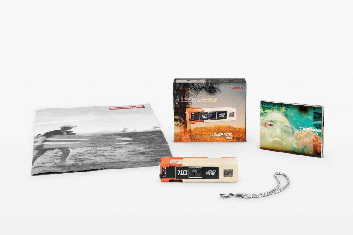 Lomography Lomomatic 110 Film Camera - Vintage Style Golden Gate Edition | Compact & Lightweight for Travel, Street Photography & Creative Shots