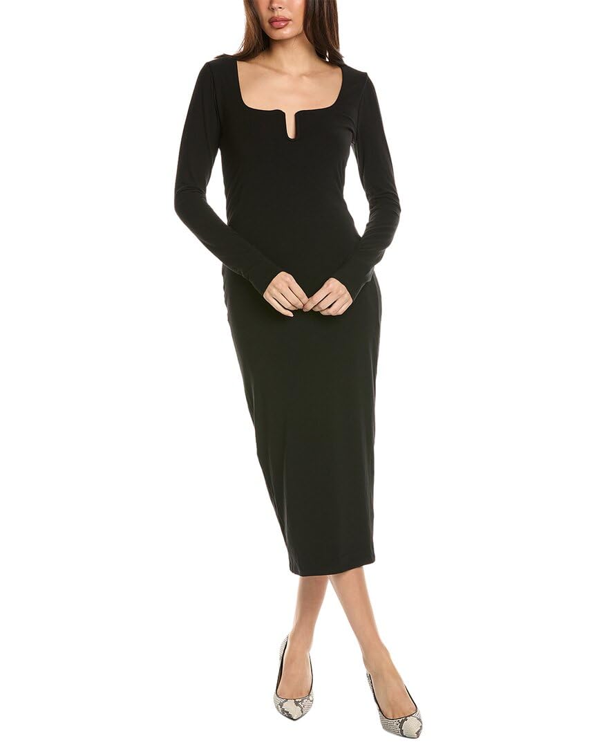 Good American U-Ring Midi Dress - Women's Flattering Bodycon Dress for Casual & Party Wear | Perfect for Date Nights, Cocktail Events & Summer Outfits
