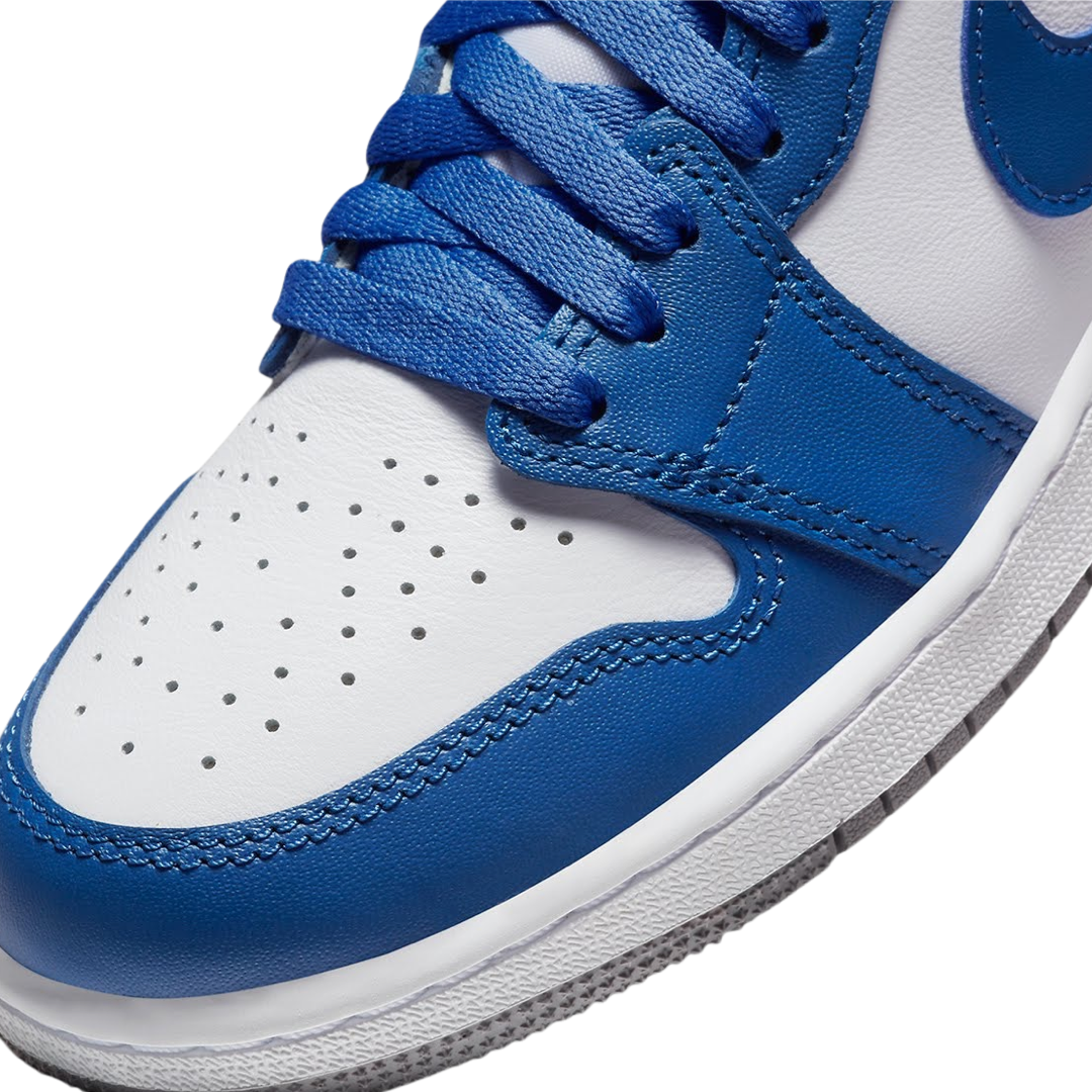 Air Jordan 1 High OG Retro GS Sneakers - True Blue, White & Cement Grey Colorway | Basketball Shoes for Women & Girls | Perfect for Streetwear, Gym & Casual Outfits