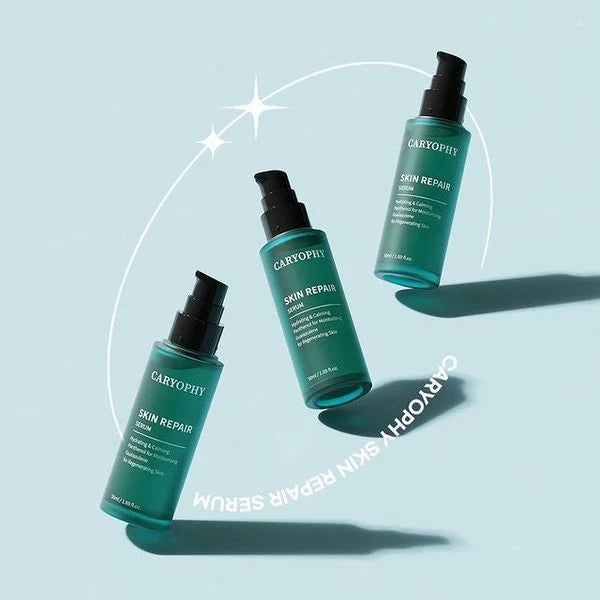 CARYOPHY Skin Repair Serum 50ml - Anti-Aging Facial Treatment with Hyaluronic Acid & Vitamin E - Perfect for Dry, Sensitive Skin & Nighttime Skincare Routine