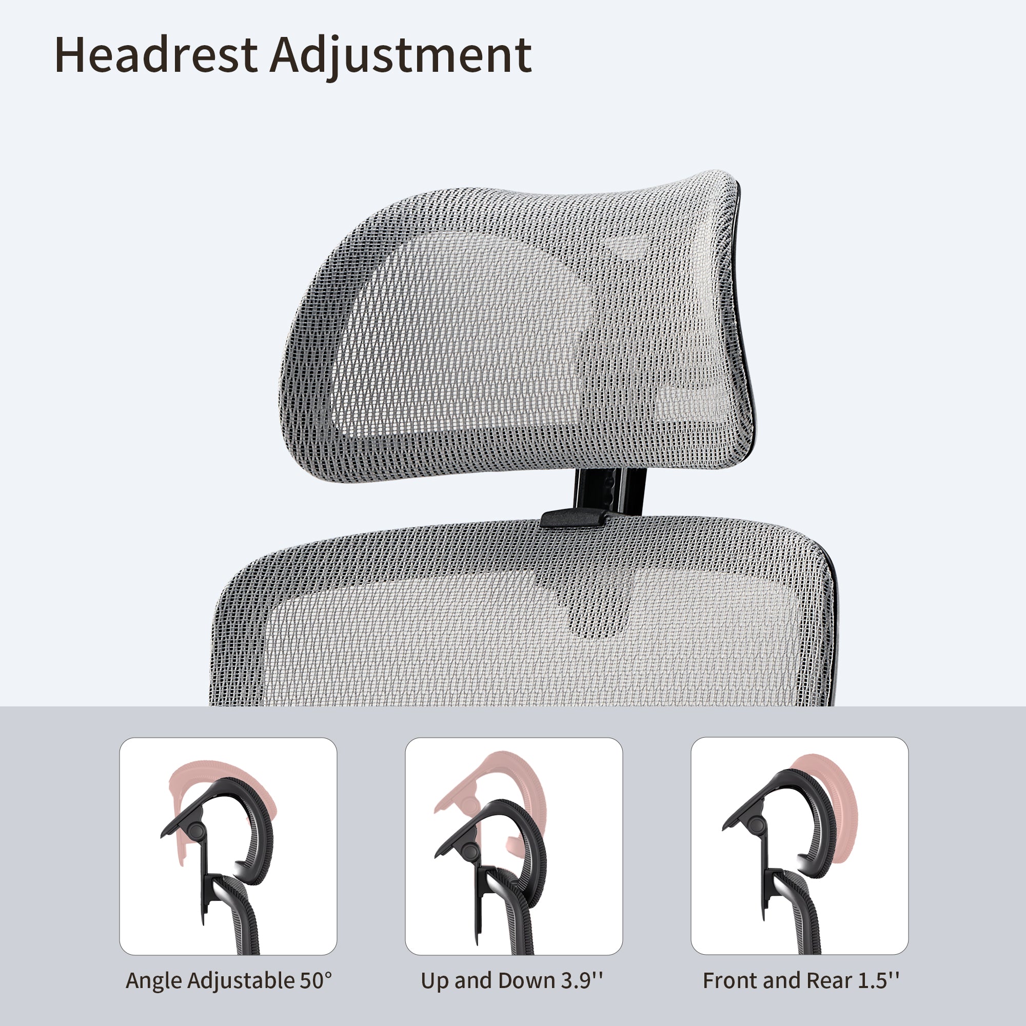 Ergonomic Office Chair with Adjustable Lumbar Support - Comfortable Desk Chair for Home & Office Use - Perfect for Long Hours Sitting, Gaming, and Working