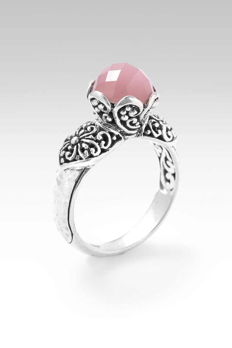 Hope's Gentle Embrace Ring™ in Ballet Blush Quartz - Elegant Rose Gold Jewelry for Women, Dainty Stackable Ring for Everyday Wear, Perfect Gift for Anniversary, Valentine's Day & Special Occasions