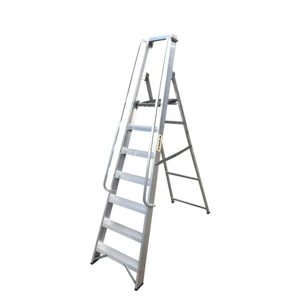 Climb It Aluminum Swingback Stepladder - Lightweight Folding Ladder for Home, Garage & Workshop Use