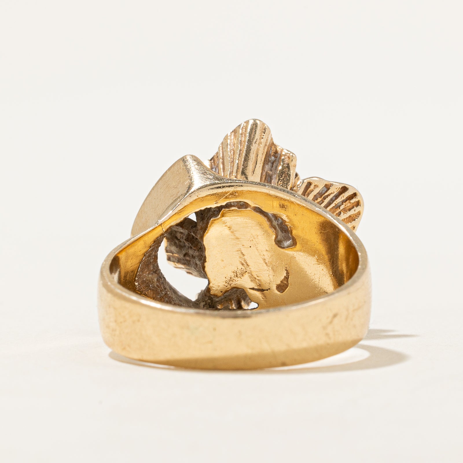 0.08ctw Diamond Flower Cocktail Ring - Size 8.25 - Elegant Statement Jewelry for Parties, Weddings & Special Occasions