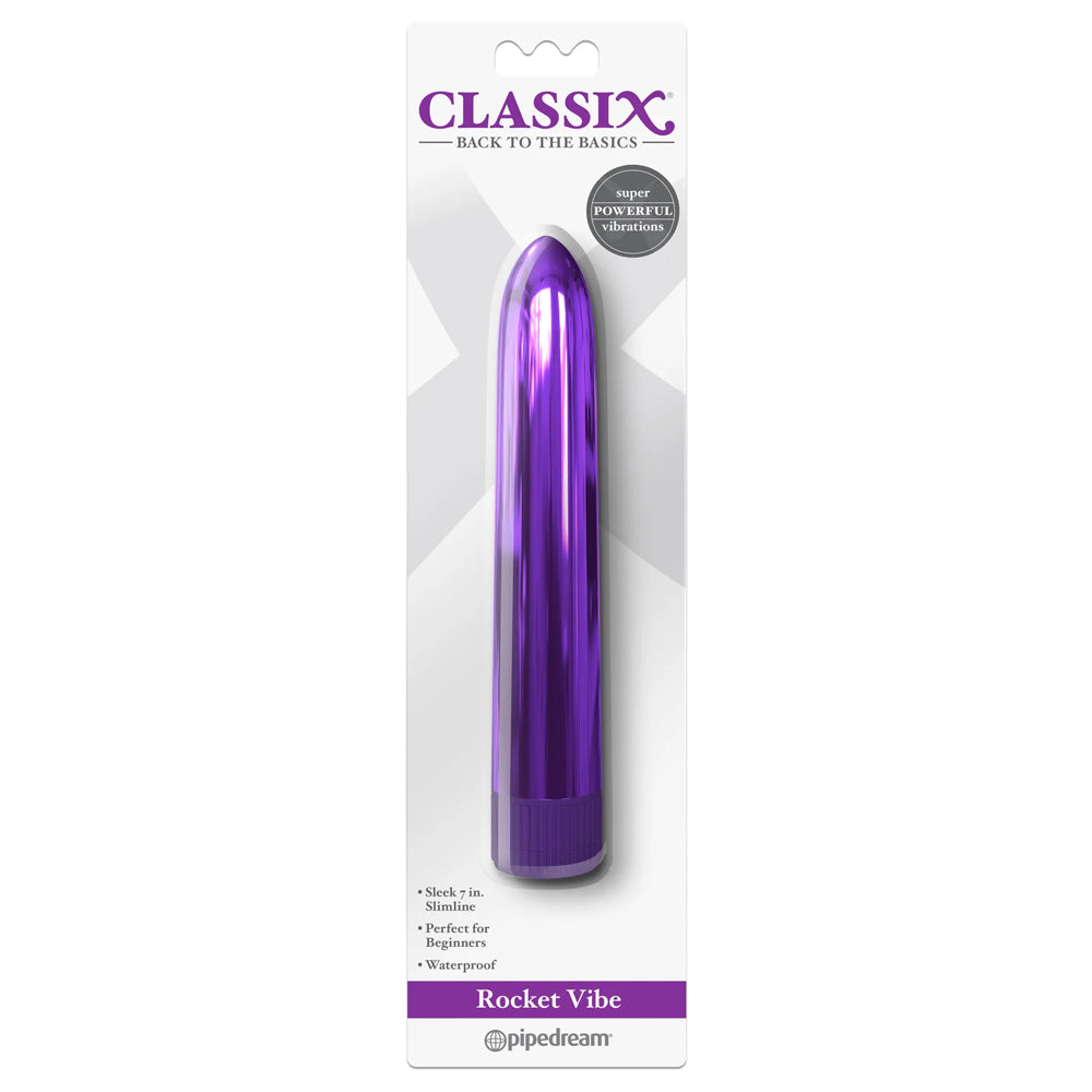 Classix 7 Rocket Vibe - Waterproof Rechargeable Multispeed G-Spot Vibrator for Women - Perfect for Shower, Travel & Intimate Moments