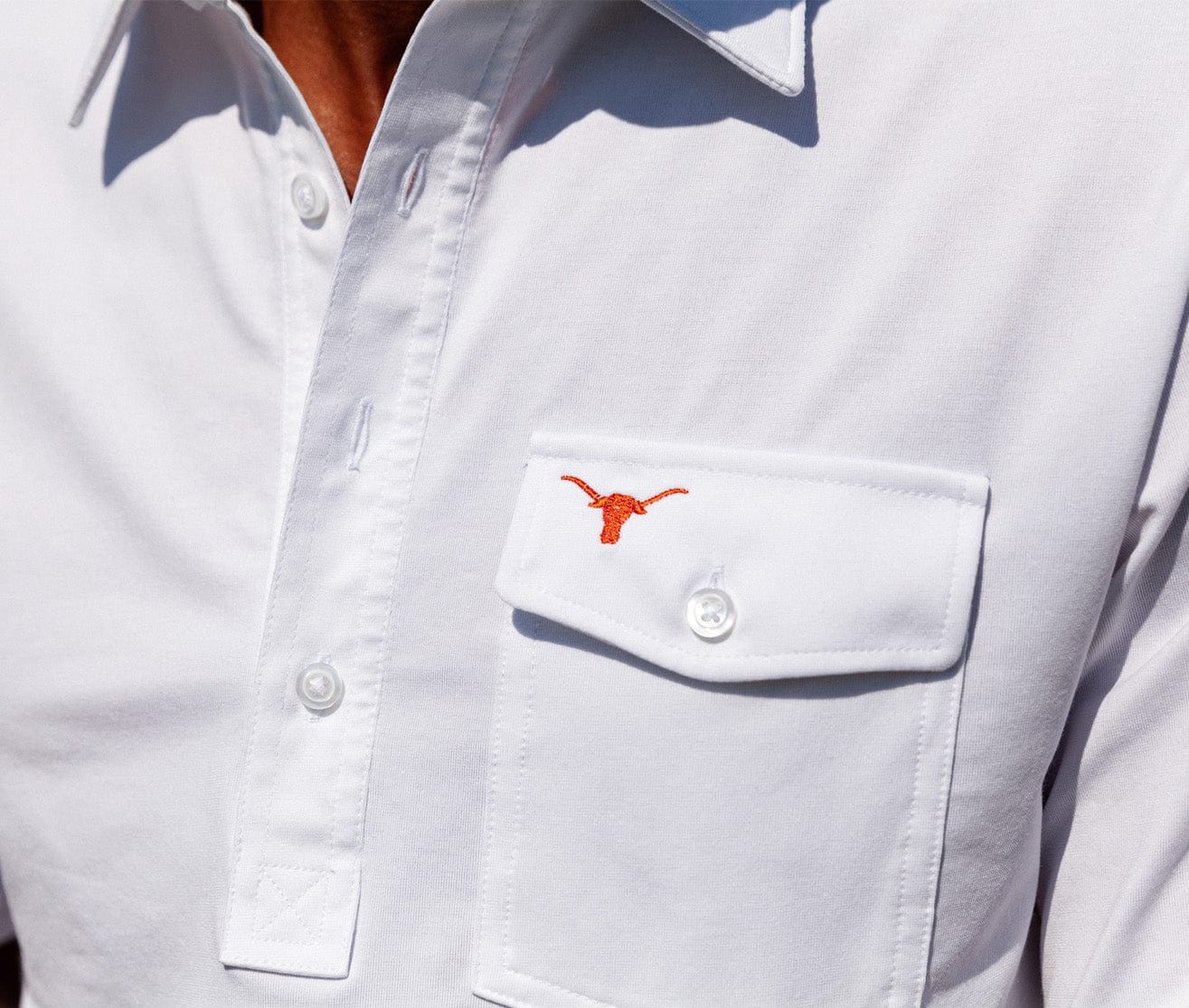 Texas Longhorn Coach's Performance Players Shirt - Breathable Moisture-Wicking Athletic Tee for Football, Baseball & Sports Training - White