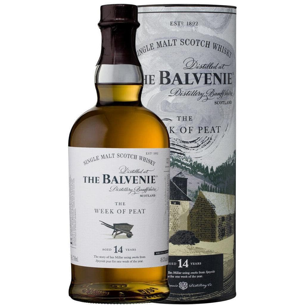 The Balvenie 14 Year Old The Week of Peat Single Malt Scotch Whisky 70cl - Premium Peated Whisky for Gifting, Collecting & Special Occasions