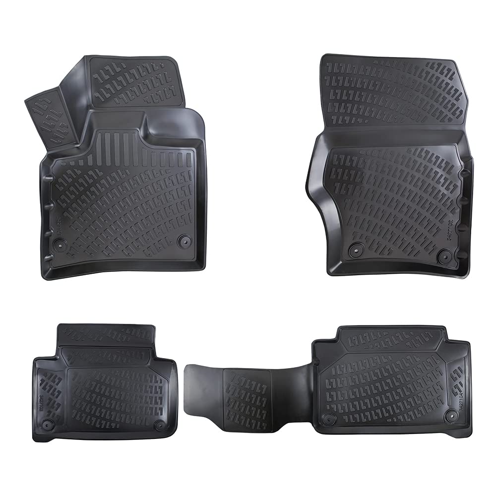 Premium All-Weather Floor Mats for Audi Q7 (2007-2015) - Custom Fit Front & Rear Floor Liners - Waterproof & Durable Car Mats for Winter, Rain & Mud Protection - Perfect for Daily Commute & Family Road Trips
