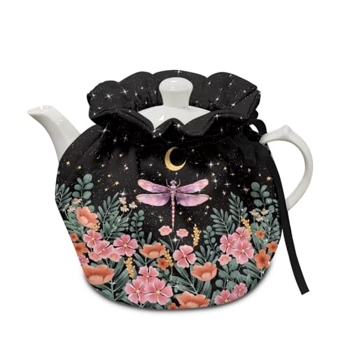 Pink Dragonfly Moon Floral