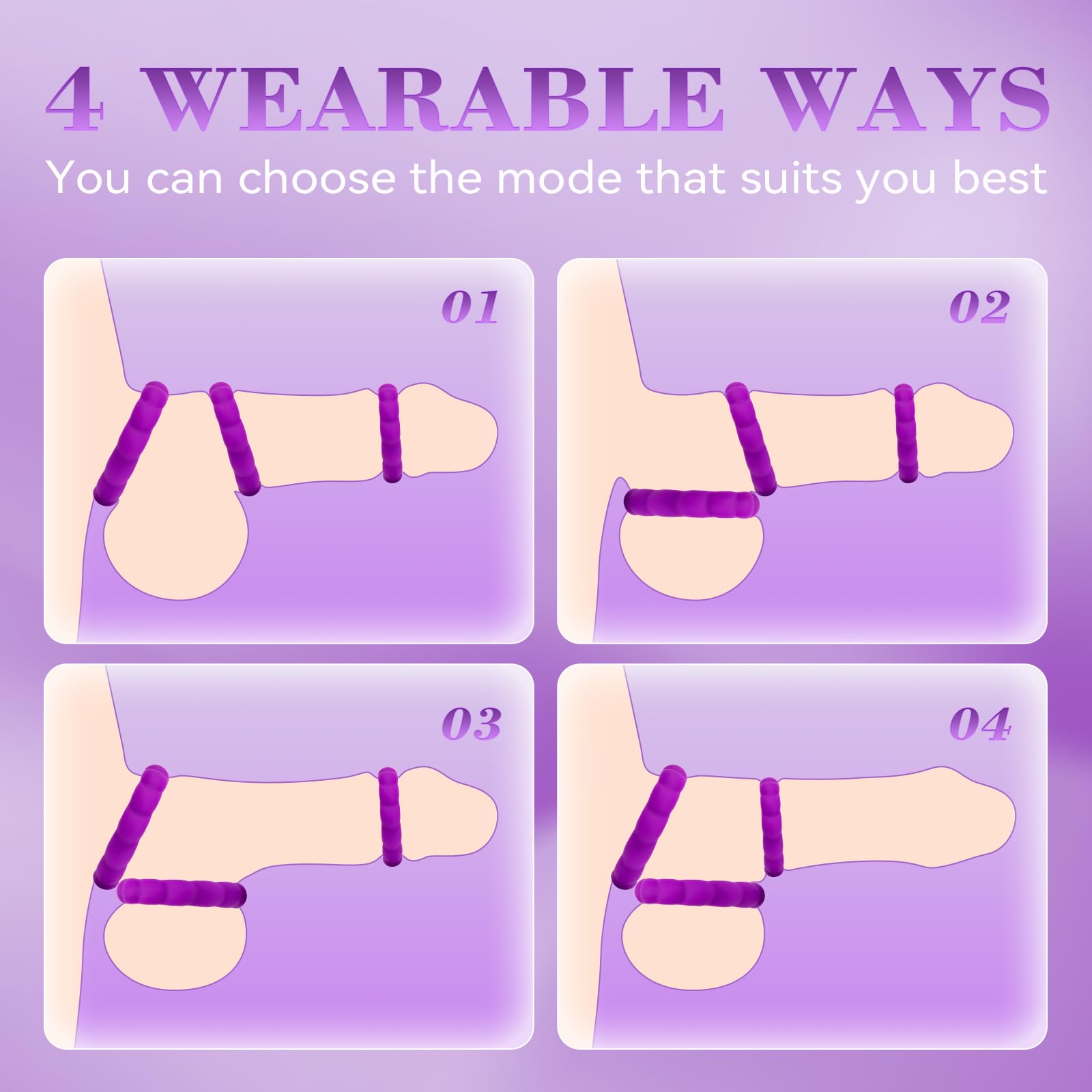Premium Silicone Cock Ring Set for Men - 3 Sizes for Perfect Fit, Stronger & Longer Lasting Erections, Couples & Solo Play - Adult Sex Toys for Men, Couples & Gay Play - Enhance Intimacy & Pleasure in Bedroom