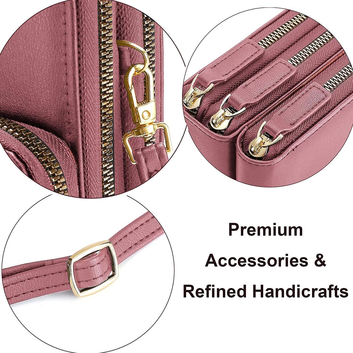 Women's Small PU Leather Crossbody Phone Bag - Stylish Cellphone Purse Wallet for Everyday Use, Travel & Shopping
