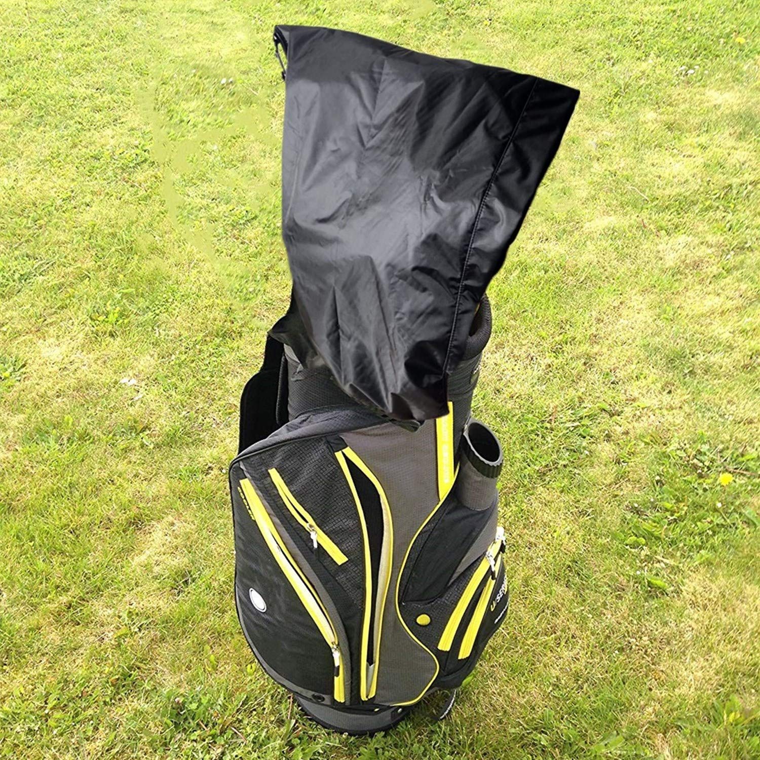 FINGER TEN Golf Rain Hood Towel with Clip - Waterproof Waffle Pattern Golf Towel for Men & Women - Perfect for Golf Bags, Rain Protection & On-Course Use