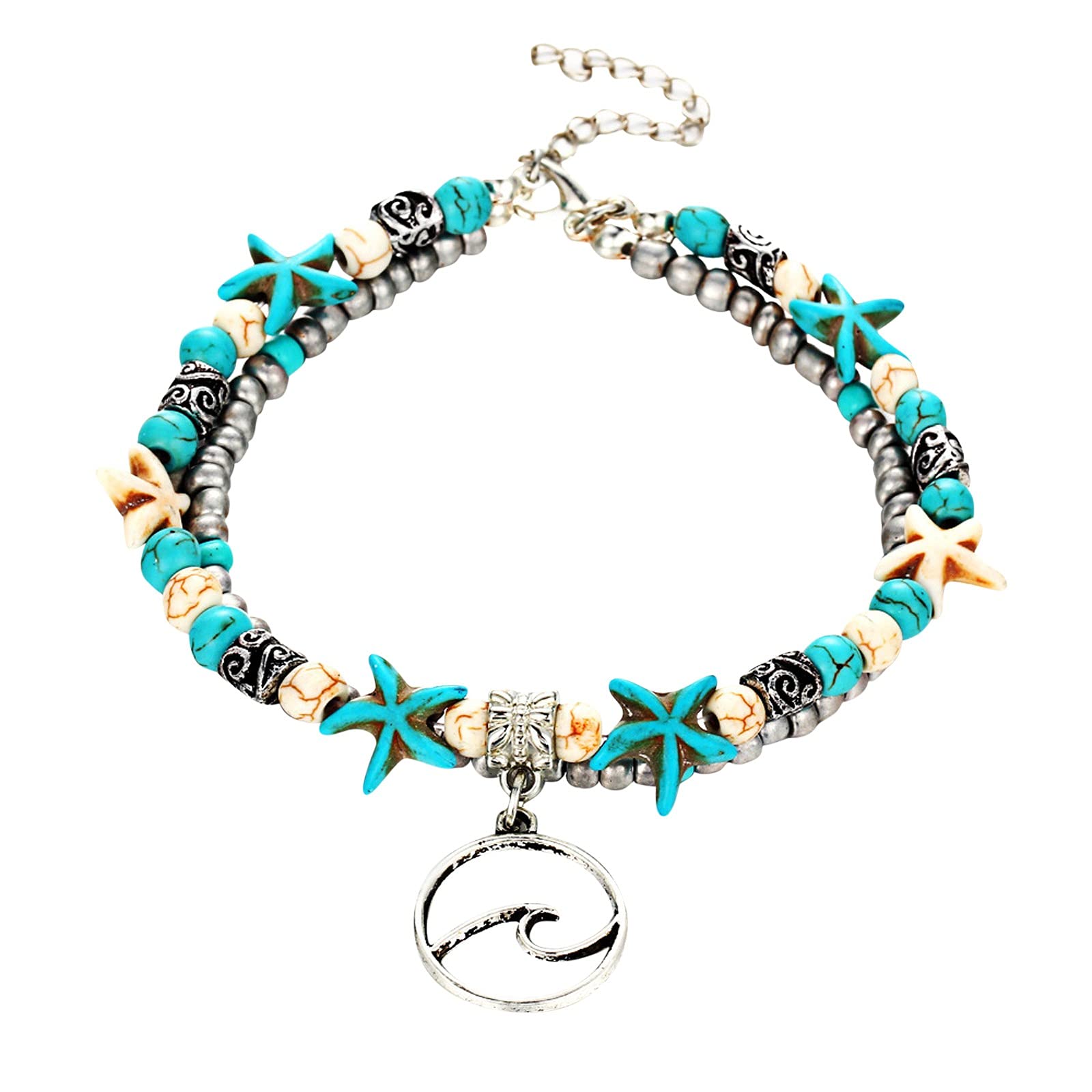 JMEDITC Ring 13 - Fashionable Foot Chain Anklet with Beach & Yoga Design | Perfect for Summer Vacations, Boho Outfits and Festival Accessories