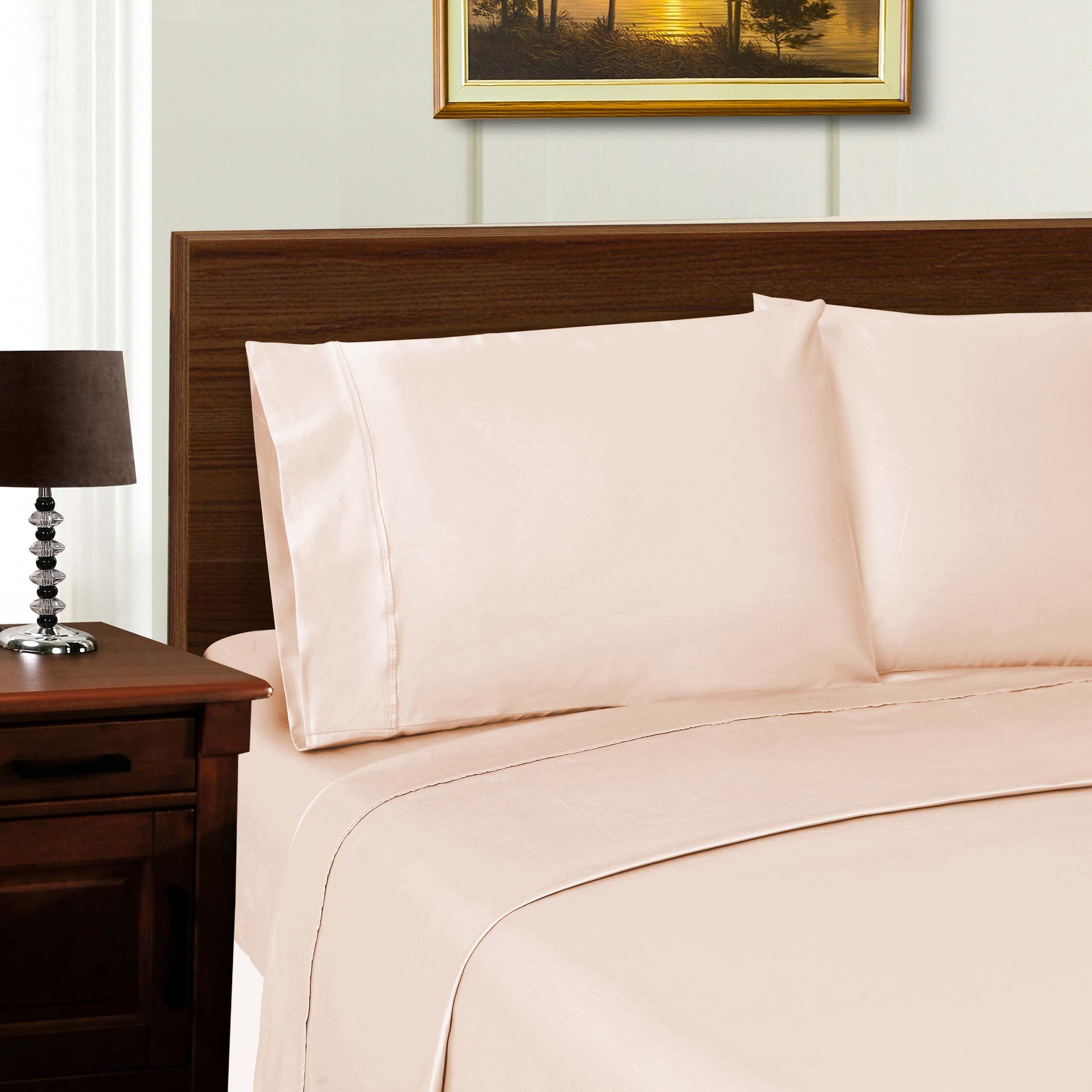 1000 Thread Count Wrinkle Resistant Bed Sheet Set - Luxury Soft Breathable Bedding for Hotel & Home Use - Queen Size 4-Piece Set with Pillowcases & Fitted Sheet