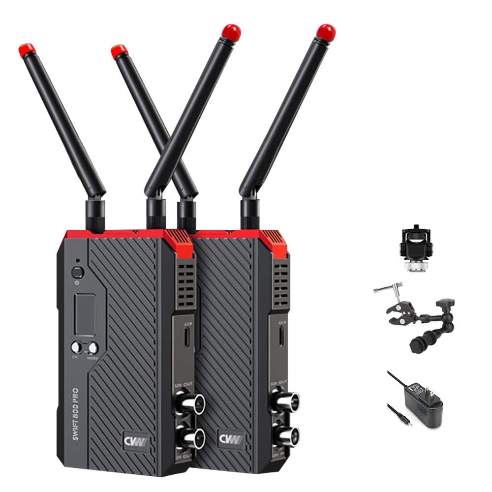 CVW Swift 800 Pro Wireless Video Transmission System - 800ft Range HDMI/SDI HD Transmitter & Receiver for iPad, Smartphone, Monitor, DSLR Camera - Perfect for Live Streaming, Film Production & Outdoor Shooting