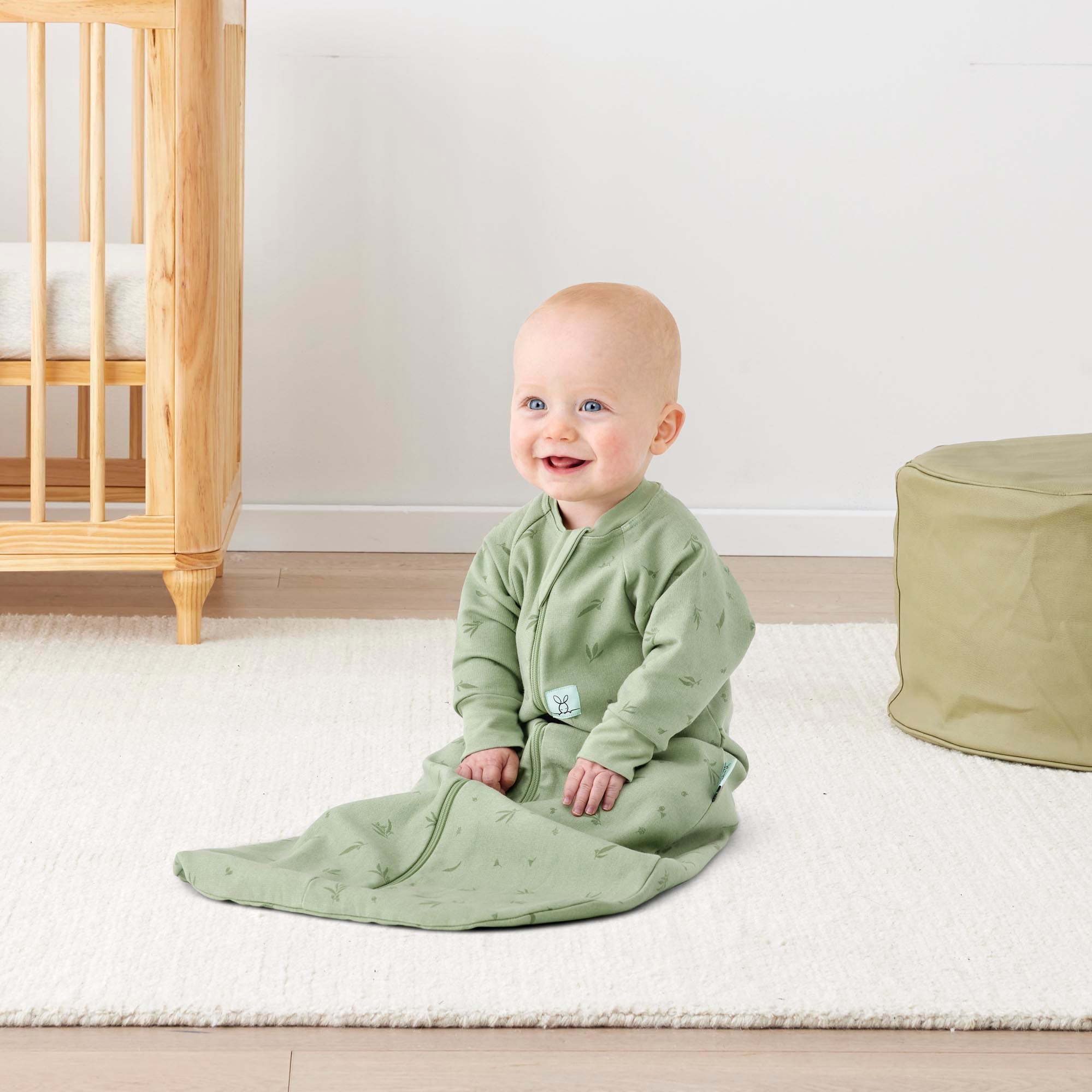 ErgoPouch TOG 1.0 Baby Sleeping Bag with Long Sleeves - Willow Print - Soft & Breathable for Safe Infant Sleep - Perfect for Nursery, Daycare & Travel