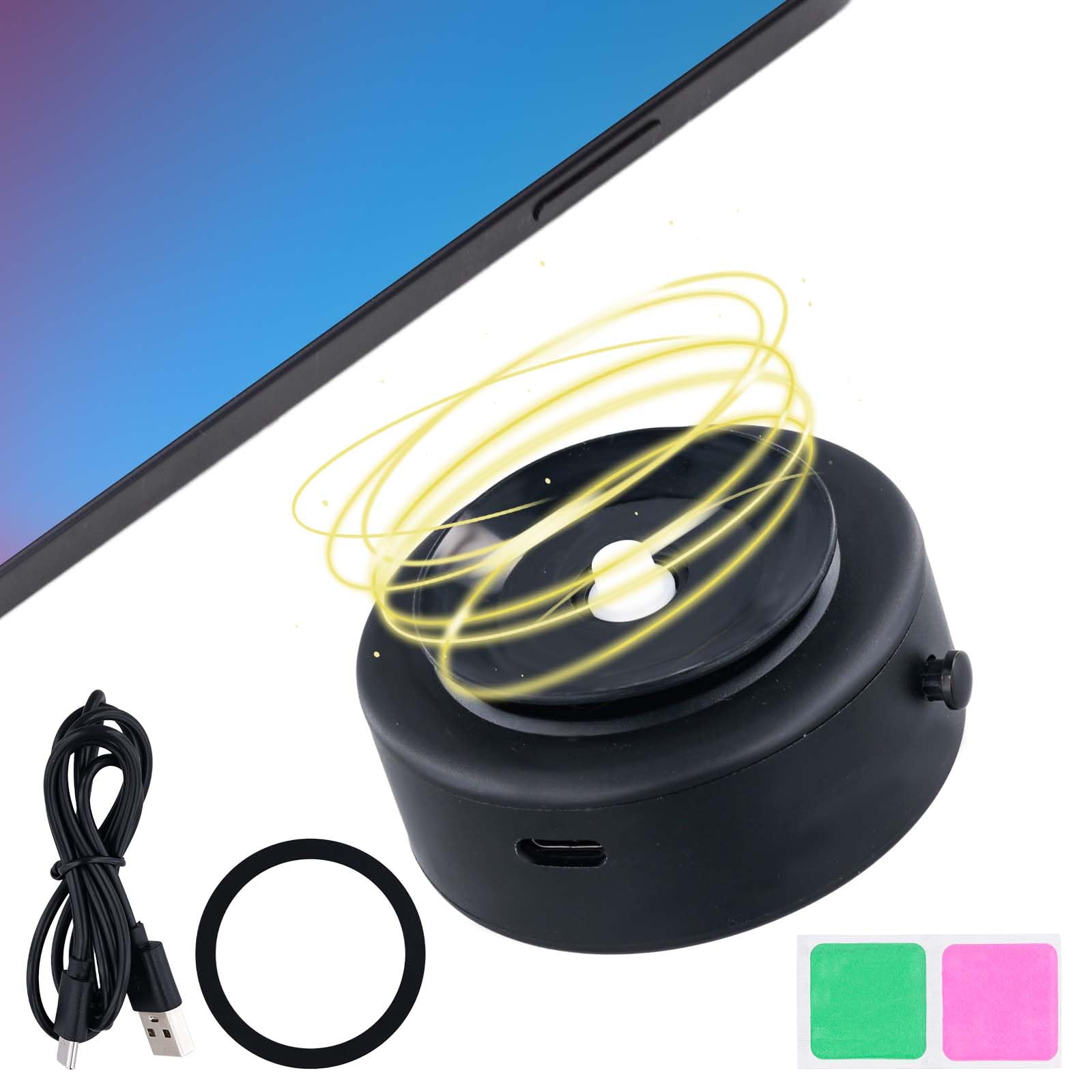 Strong Magnetic Car Phone Holder - 360° Rotatable Dashboard & Windshield Mount with Adjustable Suction Cup for iPhone, Samsung, Google Pixel - Perfect for Driving, Gym, Workouts (Black)