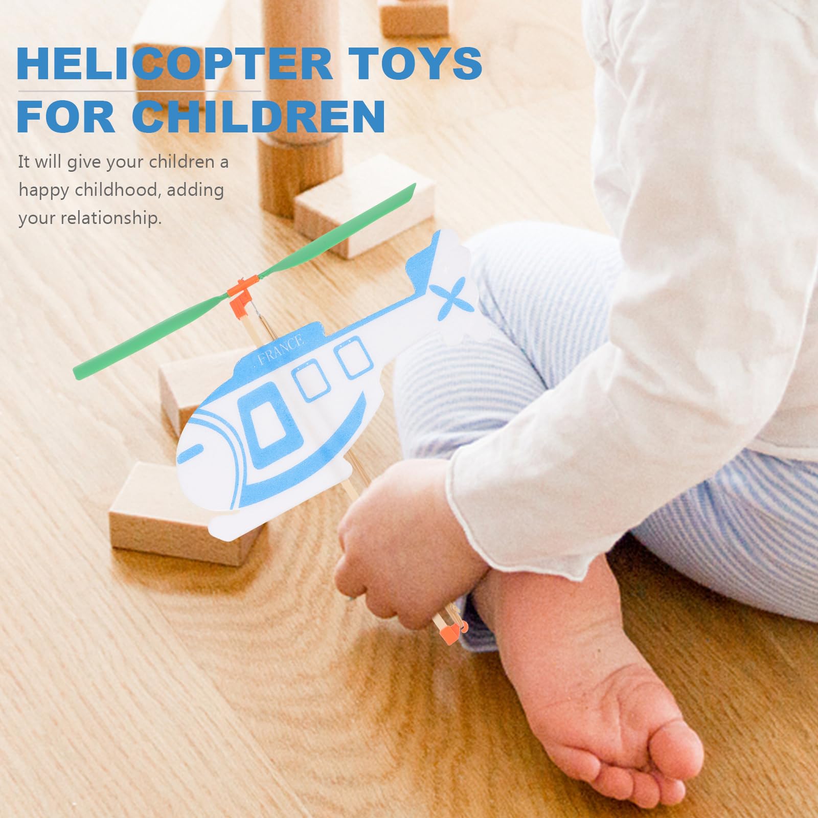5pcs Rubber Band Powered Helicopter Toys - Outdoor Flying Glider Airplane for Kids, Fun STEM Aircraft Toy Set for Boys & Girls - Perfect for Backyard Play, Birthday Gifts, and Outdoor Activities