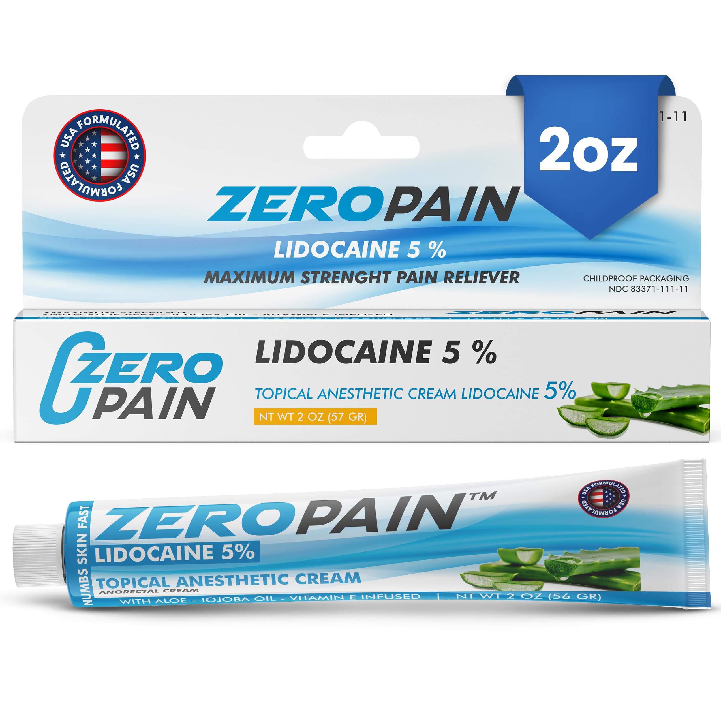 Painless Tattoo Numbing Cream with Lidocaine - Extra Strength Topical Anesthetic for Tattoos, Piercings & Hemorrhoid Pain Relief | Professional Tattoo Aftercare & Body Art Preparation