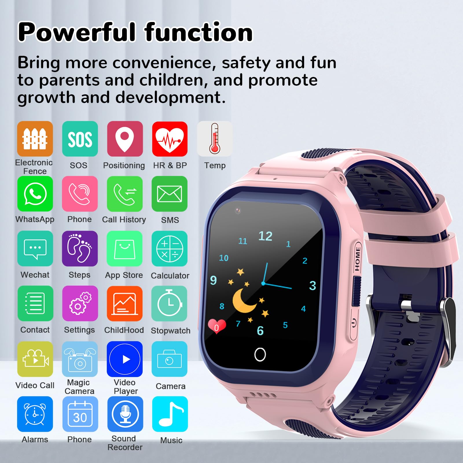 Wonlex 4G Kids Smartwatch with GPS, SIM Card & Temperature Monitor - 1.4