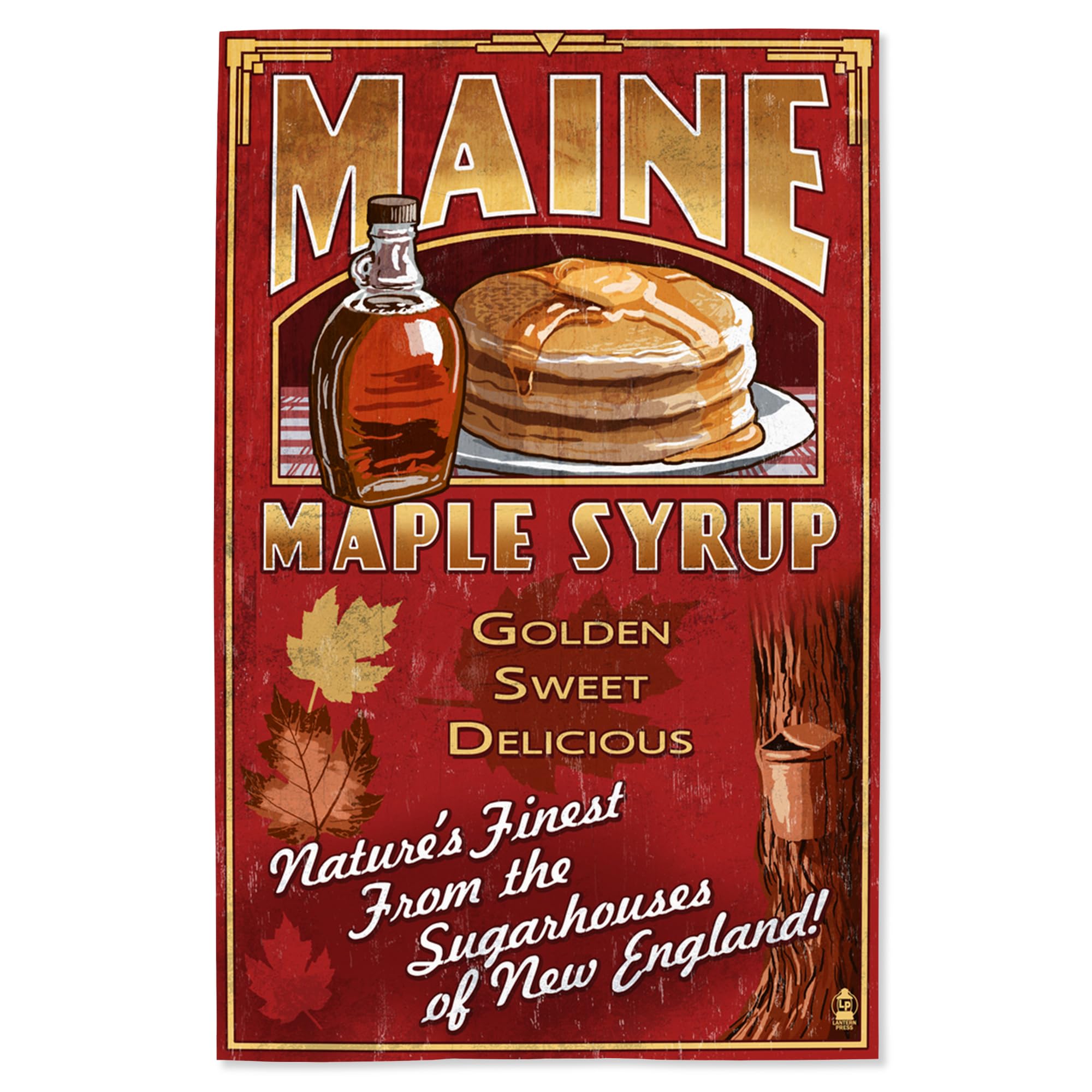 Lantern Press 16x24 Inch Giclee Print - Vintage Maine Maple Syrup Sign Wall Art | Perfect for Farmhouse Decor, Kitchen Wall Decor & Rustic Home Decor