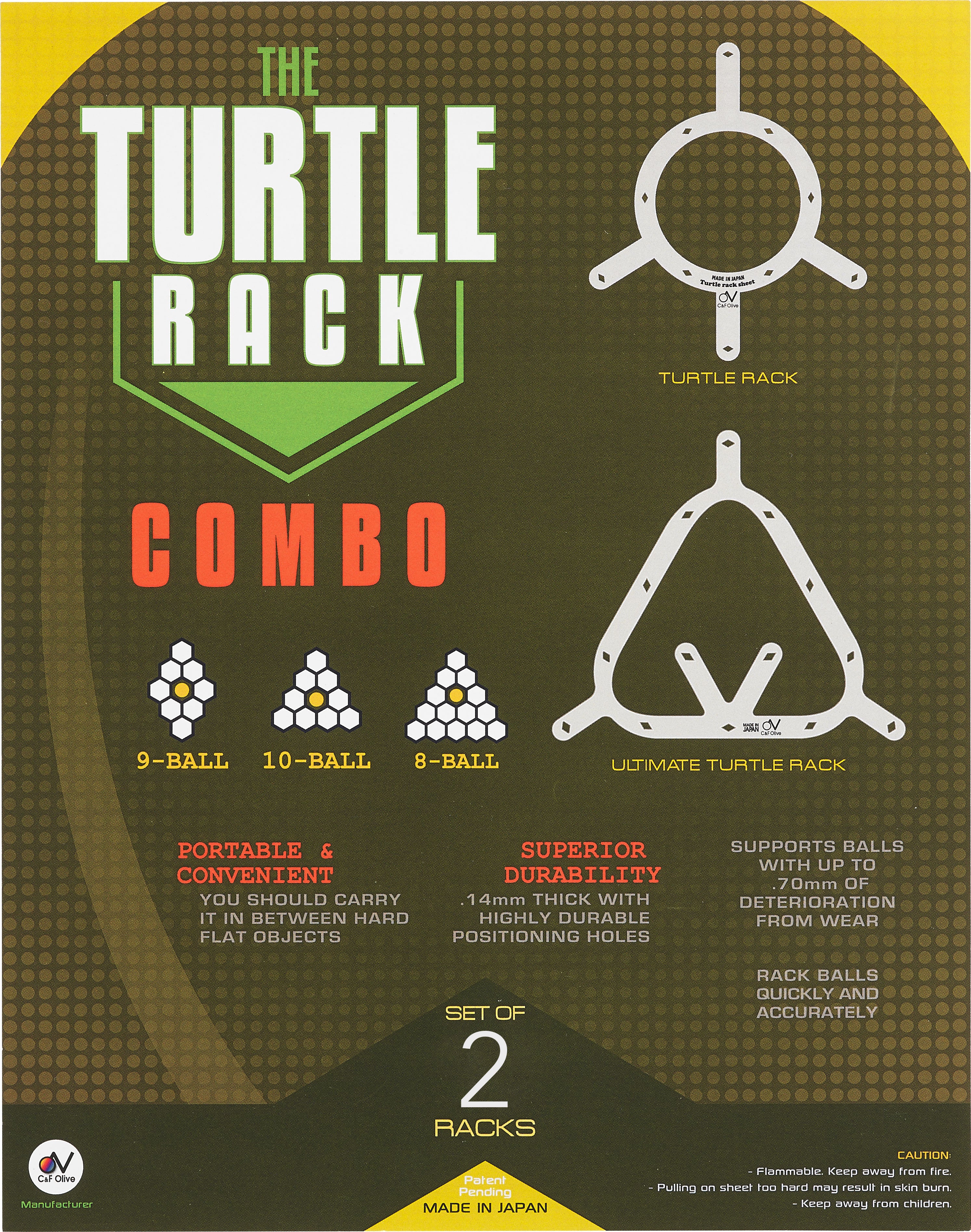 Premium Mezz Turtle Rack Combo - Billiard Pool Cue Holder & Organizer - Perfect for Game Rooms, Bars, and Home Entertainment Spaces