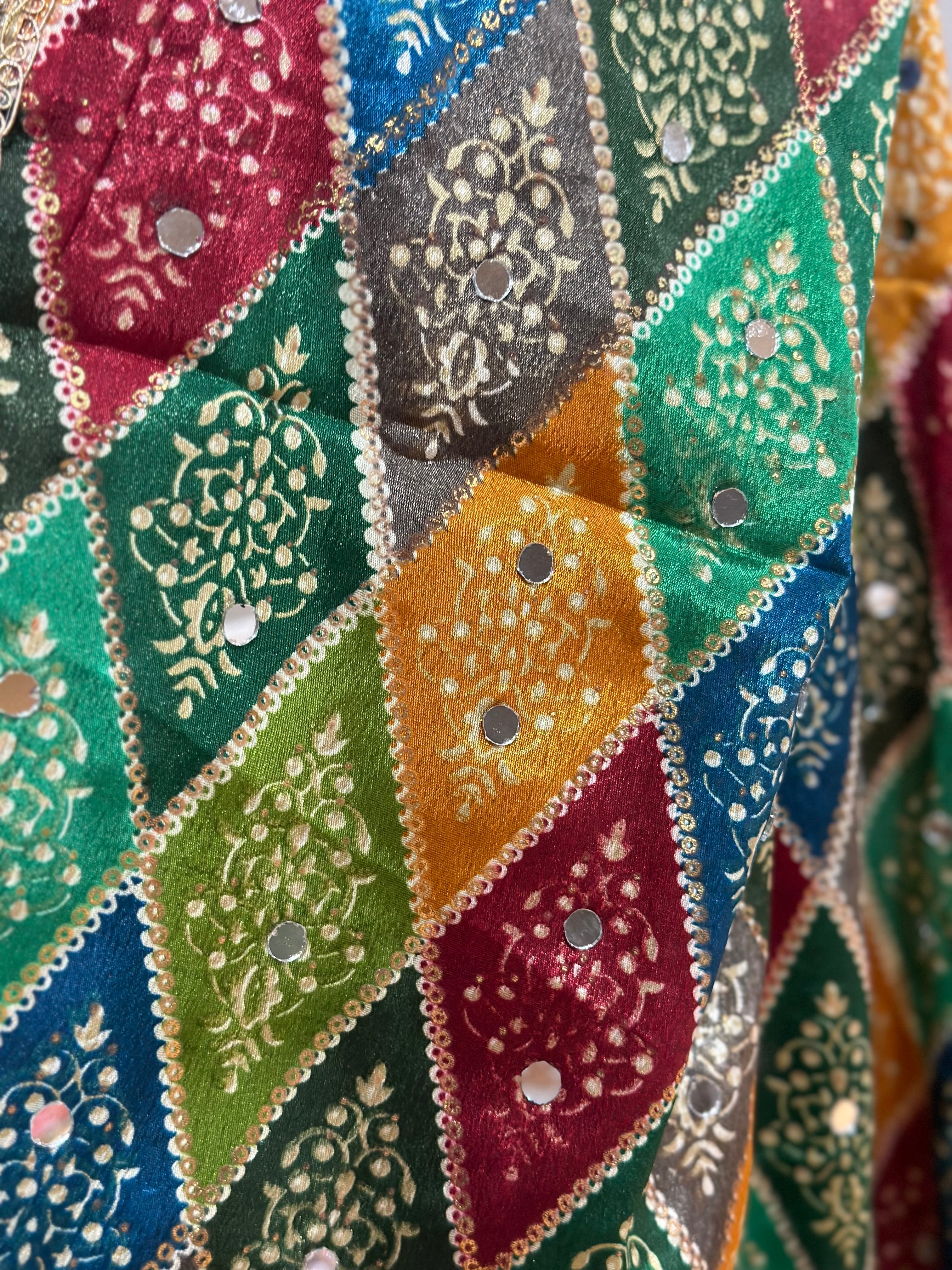 Authentic Phulkari Style Dupatta - Handmade Punjabi Embroidered Scarf for Women | Perfect for Weddings, Parties & Cultural Events