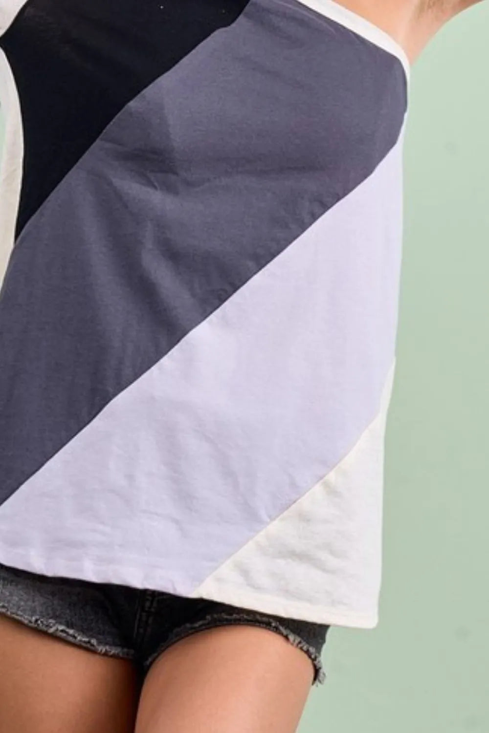 Stylish BiBi Cotton Color Block One Shoulder Top for Women | Trendy Summer Fashion | Perfect for Beach Parties, Date Nights & Casual Outings