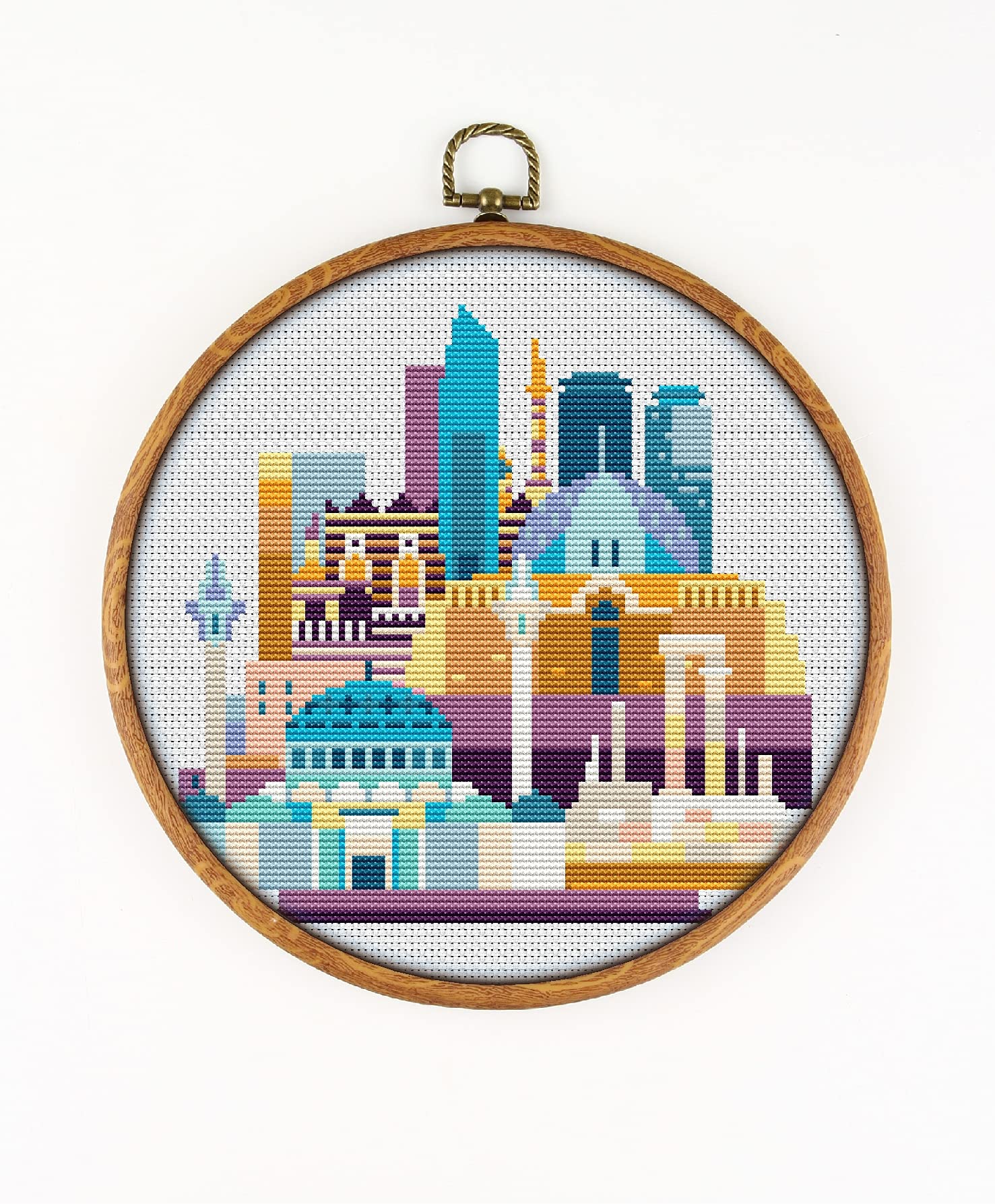 Amman K830 Complete Cross Stitch Kit with Threads, Needles, Fabric, Clippers & Needle Threader - Premium Embroidery Starter Set for Beginners & Experts - Perfect for DIY Home Decor, Gifts & Craft Projects