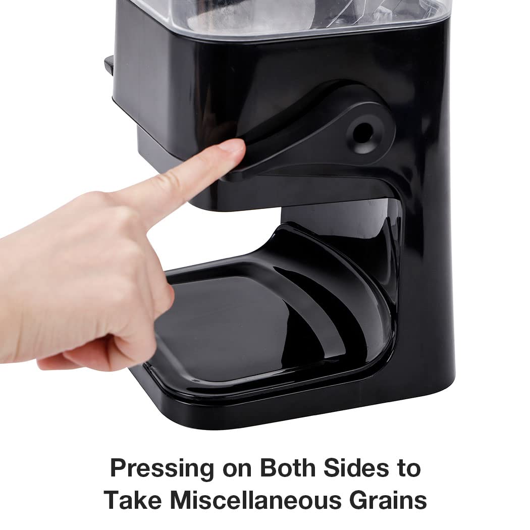 Tokokimo 2-Piece Black Cereal Dispenser - Countertop Food Storage Container for Grains, Nuts, Candy, Oatmeal, Snacks, Pet Food - Perfect for Kitchen, Pantry, Breakfast Nook & Pet Feeding Station