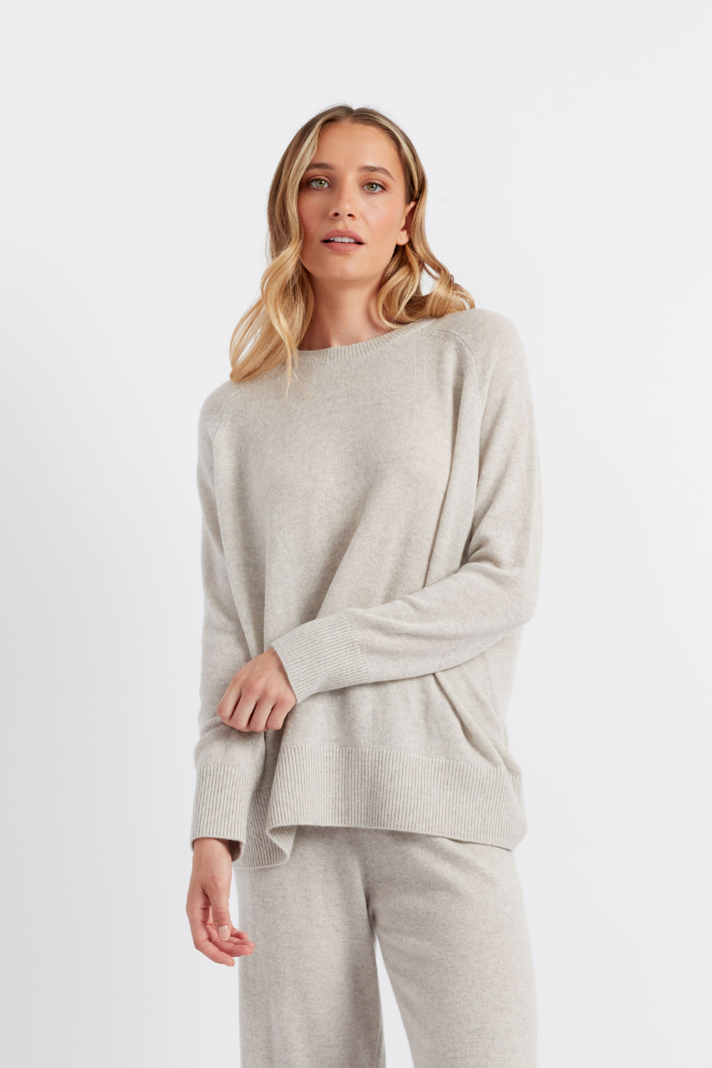Taupe Cloud Cashmere Slouchy Sweater for Women - Soft Oversized Knit Pullover for Fall & Winter - Cozy Lounge Wear & Casual Outfits