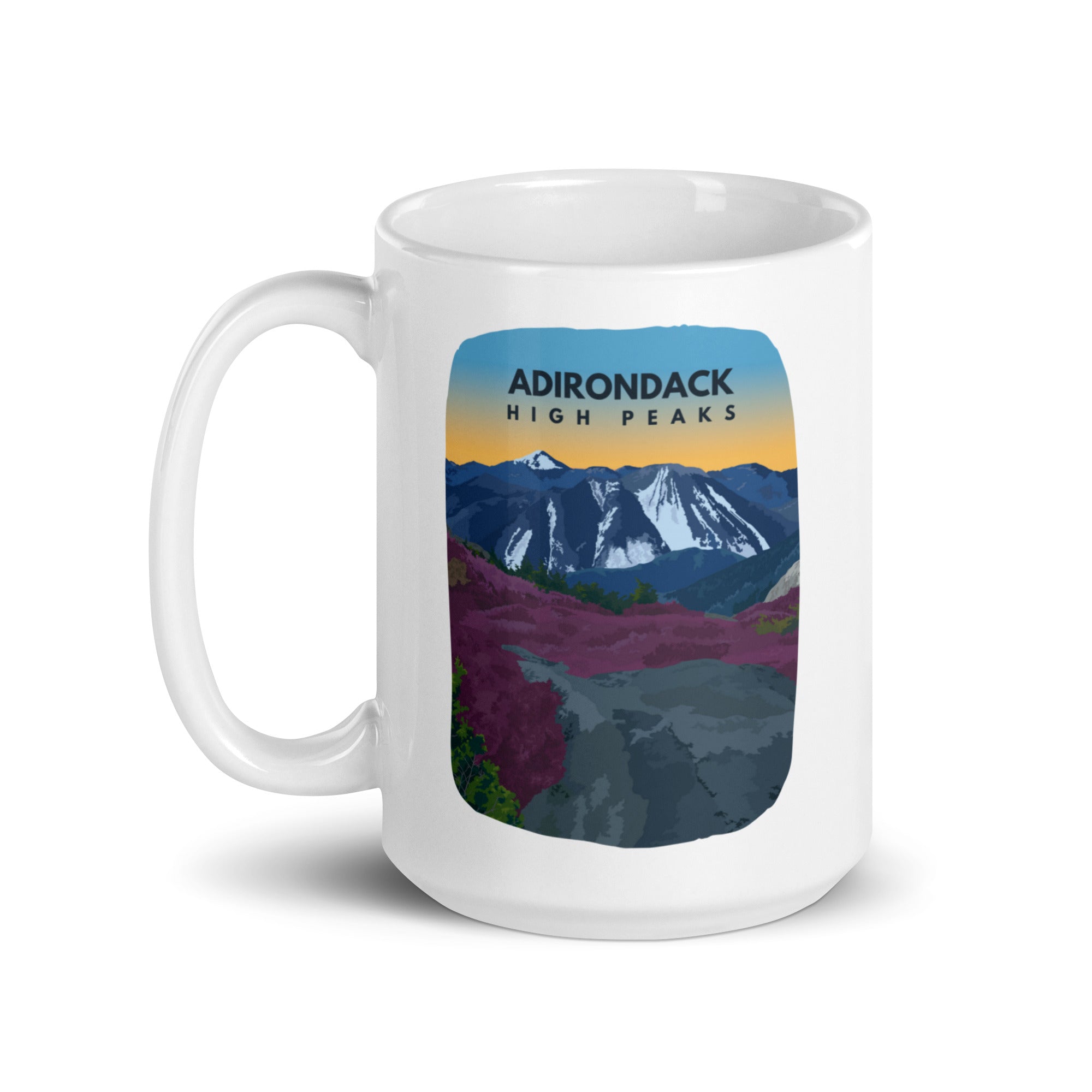 Adirondack High Peaks Sunrise Ceramic Coffee Mug - Insulated Travel Mug for Camping, Hiking & Outdoor Adventures
