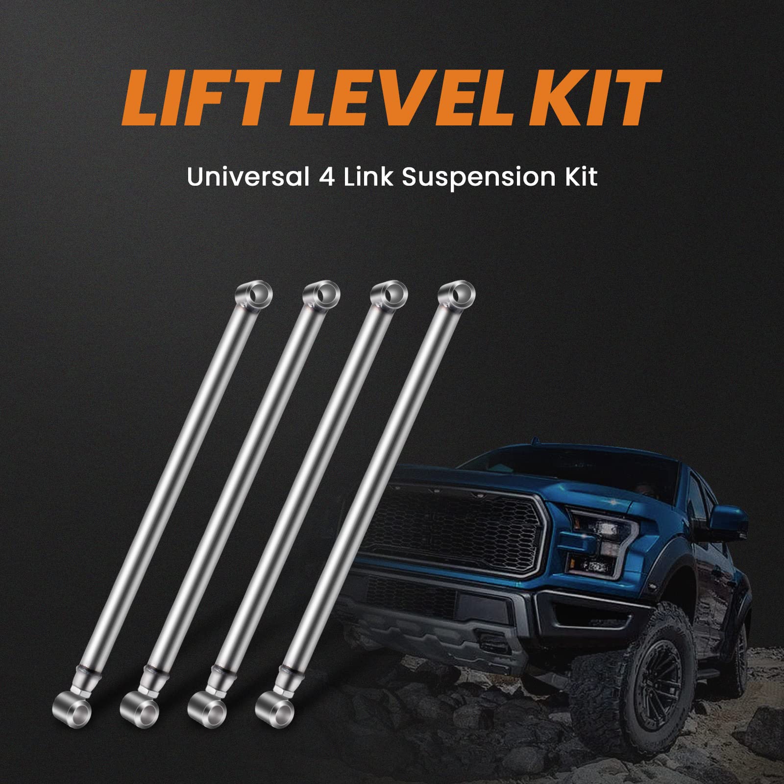 maXpeedingrods Triangulated 4 Link Suspension Kit & 5000lbs Air Suspension Bags - Universal Truck Suspension Upgrade for Cab Chassis, Hotrod, Ratrod - Perfect for Off-Roading, Towing & Performance Driving