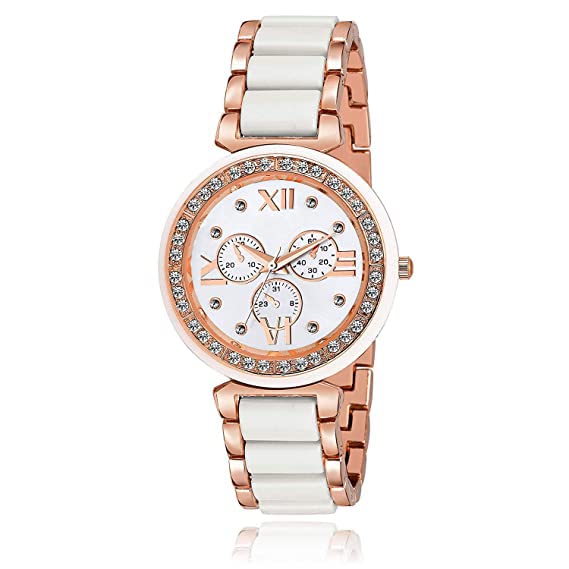 TACOFY Women's Waterproof Stainless Steel Quartz Watch with Multicolor Dial & Strap - Elegant Fashion Timepiece for Casual, Office & Outdoor Activities
