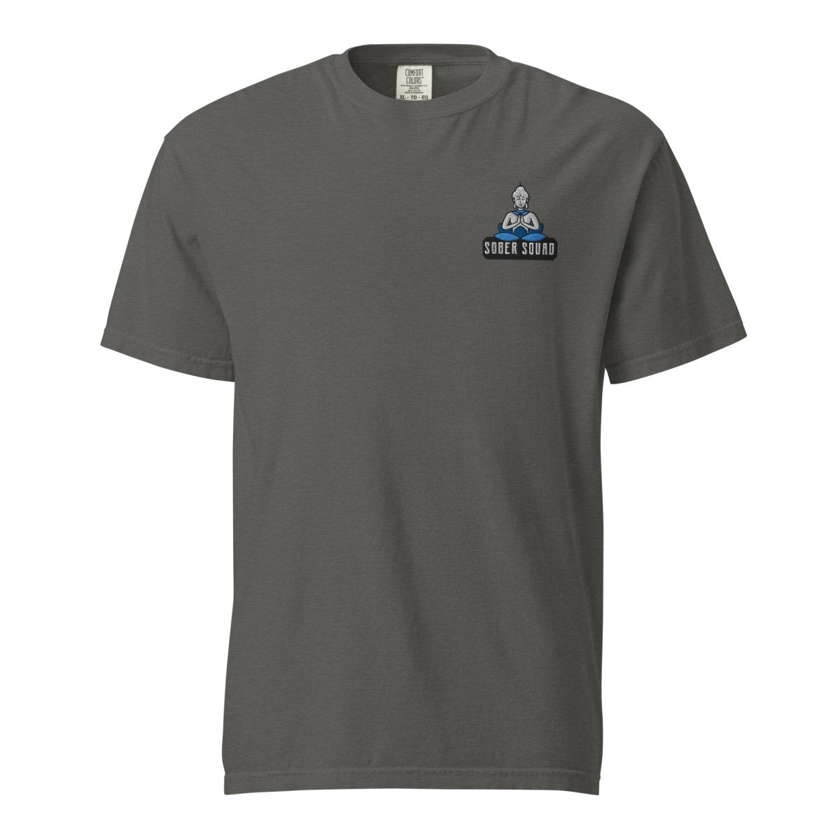 Sober Squad Embroidered Unisex Heavyweight Cotton T-Shirt - Comfortable Streetwear for Everyday Wear & Recovery Support