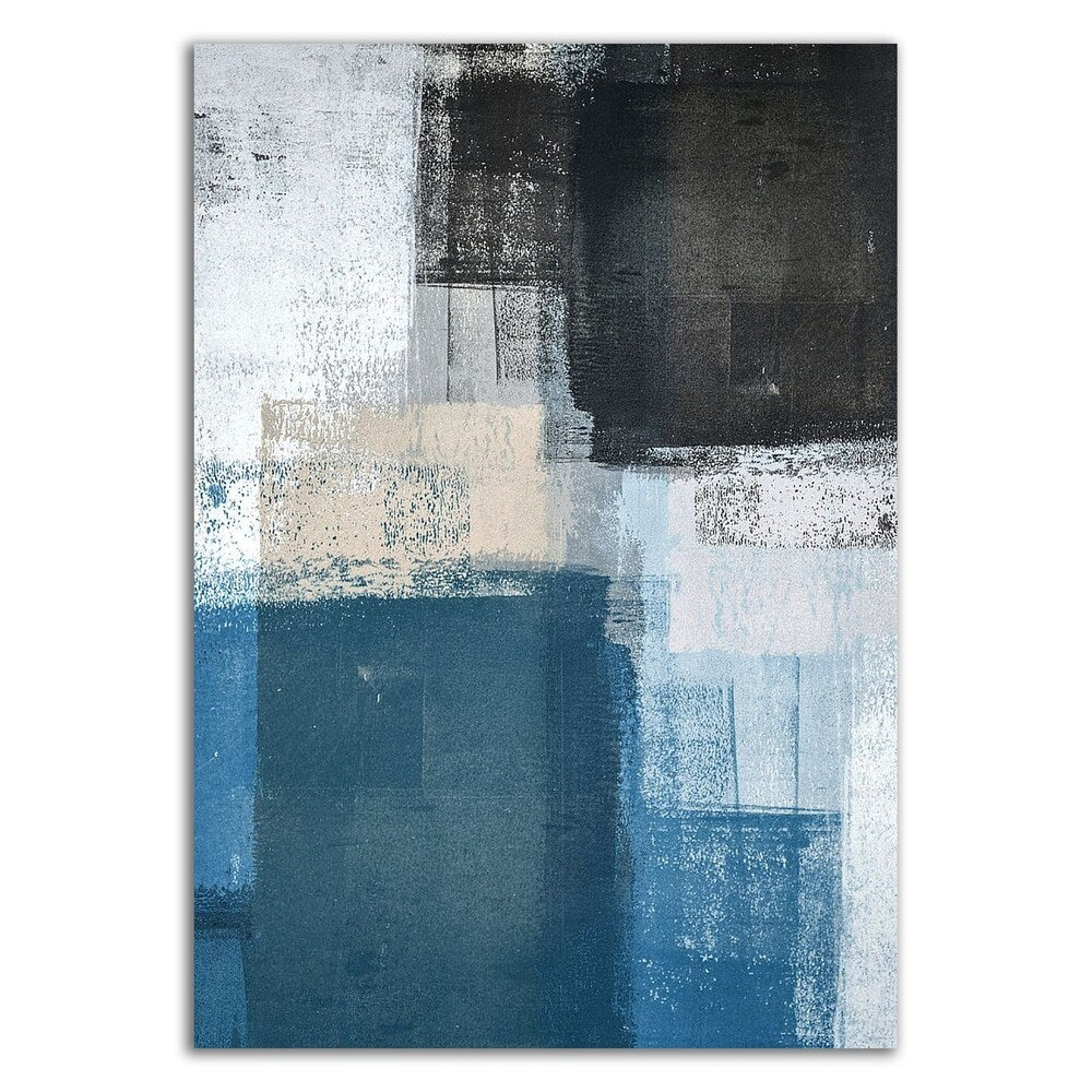 Abstract Blue II by Incado - Premium Canvas Wall Art Print - Ready to Hang - Modern Home & Office Decor for Living Room, Bedroom