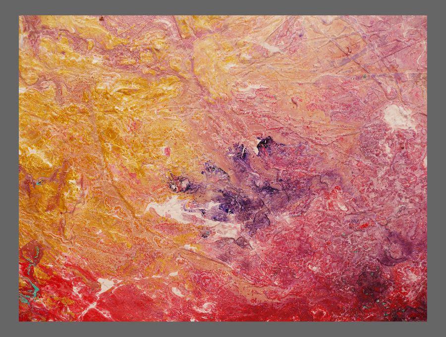 Abstract Blue Pink Wall Art - Modern Canvas Painting for Home & Office Decor - Perfect for Living Room, Bedroom, or Workspace