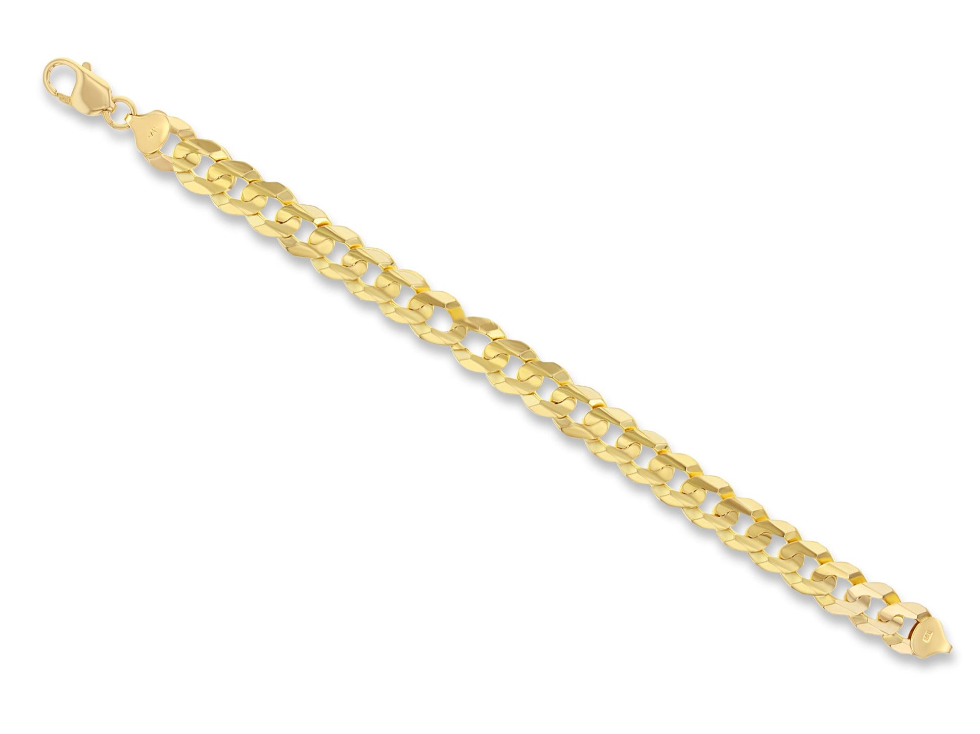 14K Yellow Gold Cuban Link Bracelet for Men - Luxury Hip Hop Jewelry Gift for Birthday, Anniversary & Special Occasions