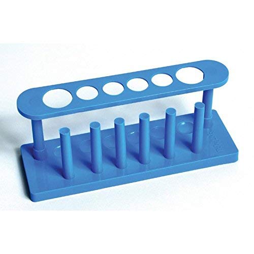 Verma 6-Hole Plastic Test Tube Stand for Industrial, Pathology & Scientific Labs - Durable Lab Equipment for Experiments & Sample Storage
